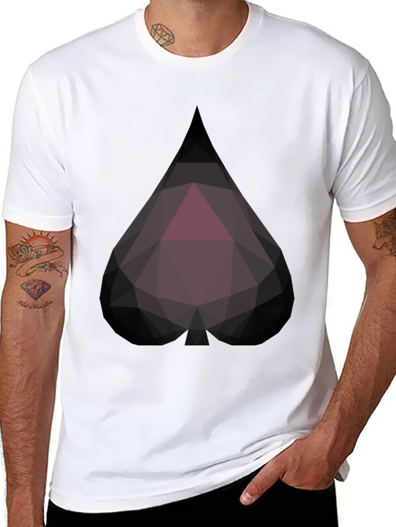 Geometric Spade Tee - Modern Style