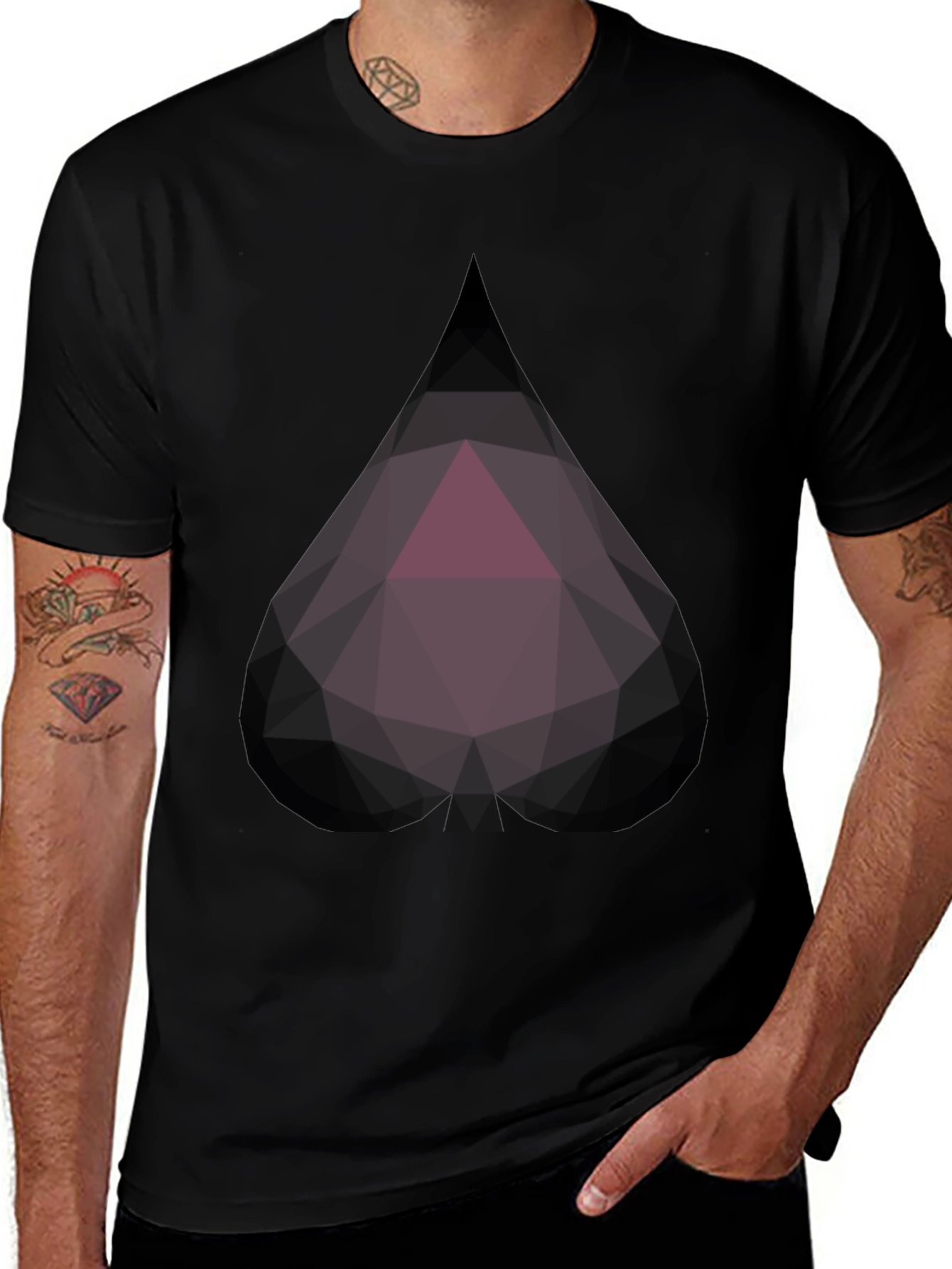 Geometric Spade Tee - Modern Style