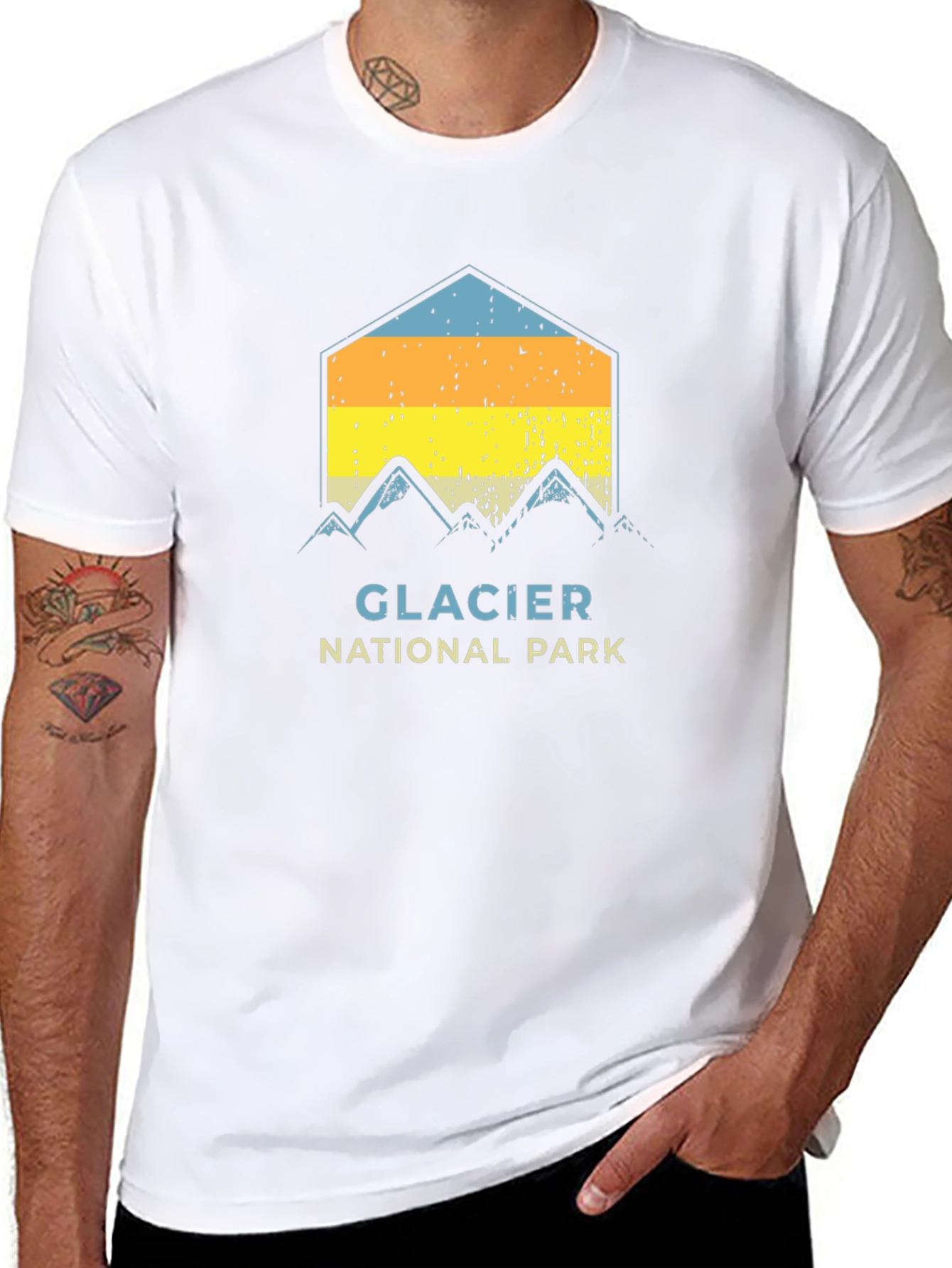 Glacier National Park Graphic Tee - Black