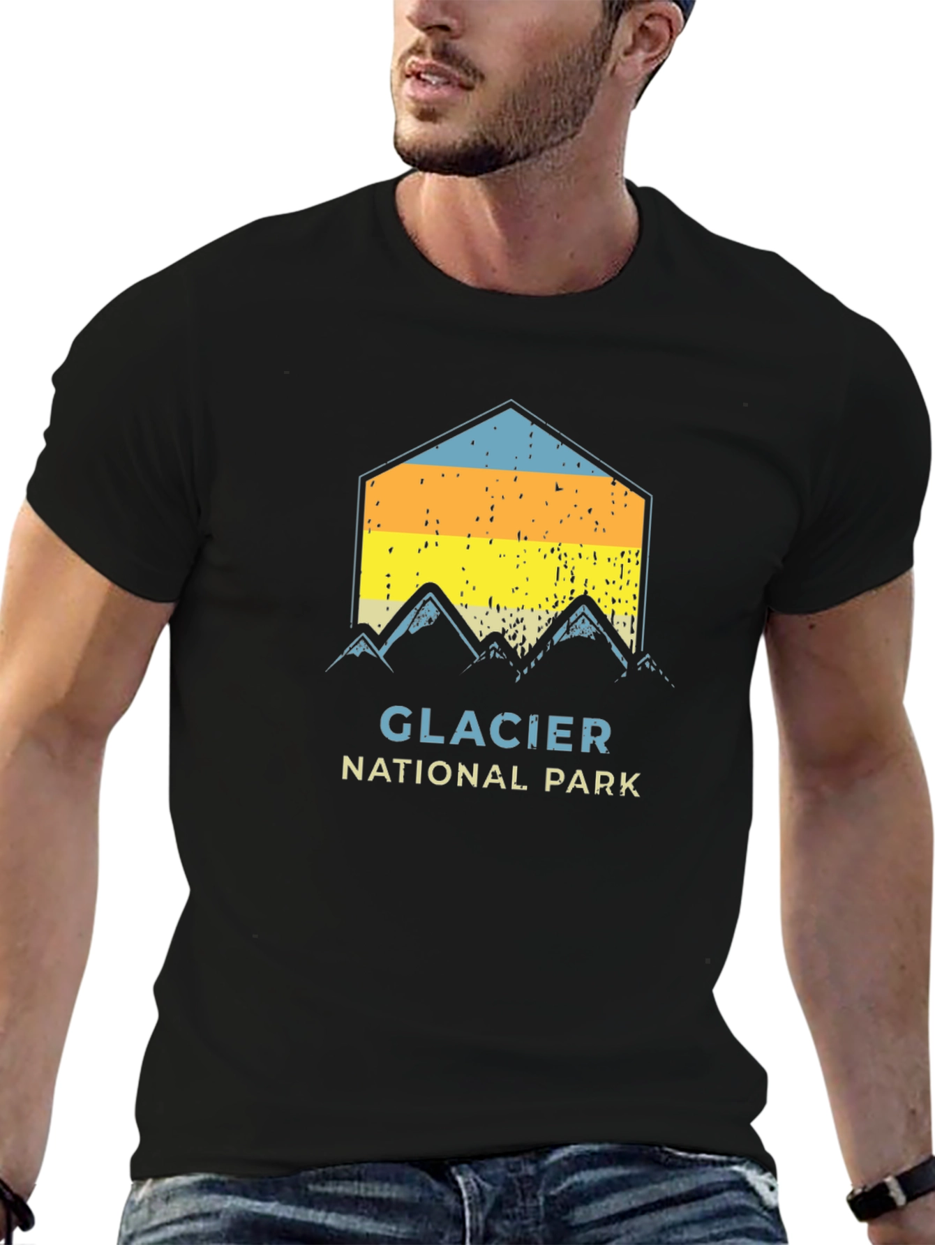 Glacier National Park Graphic Tee - Black