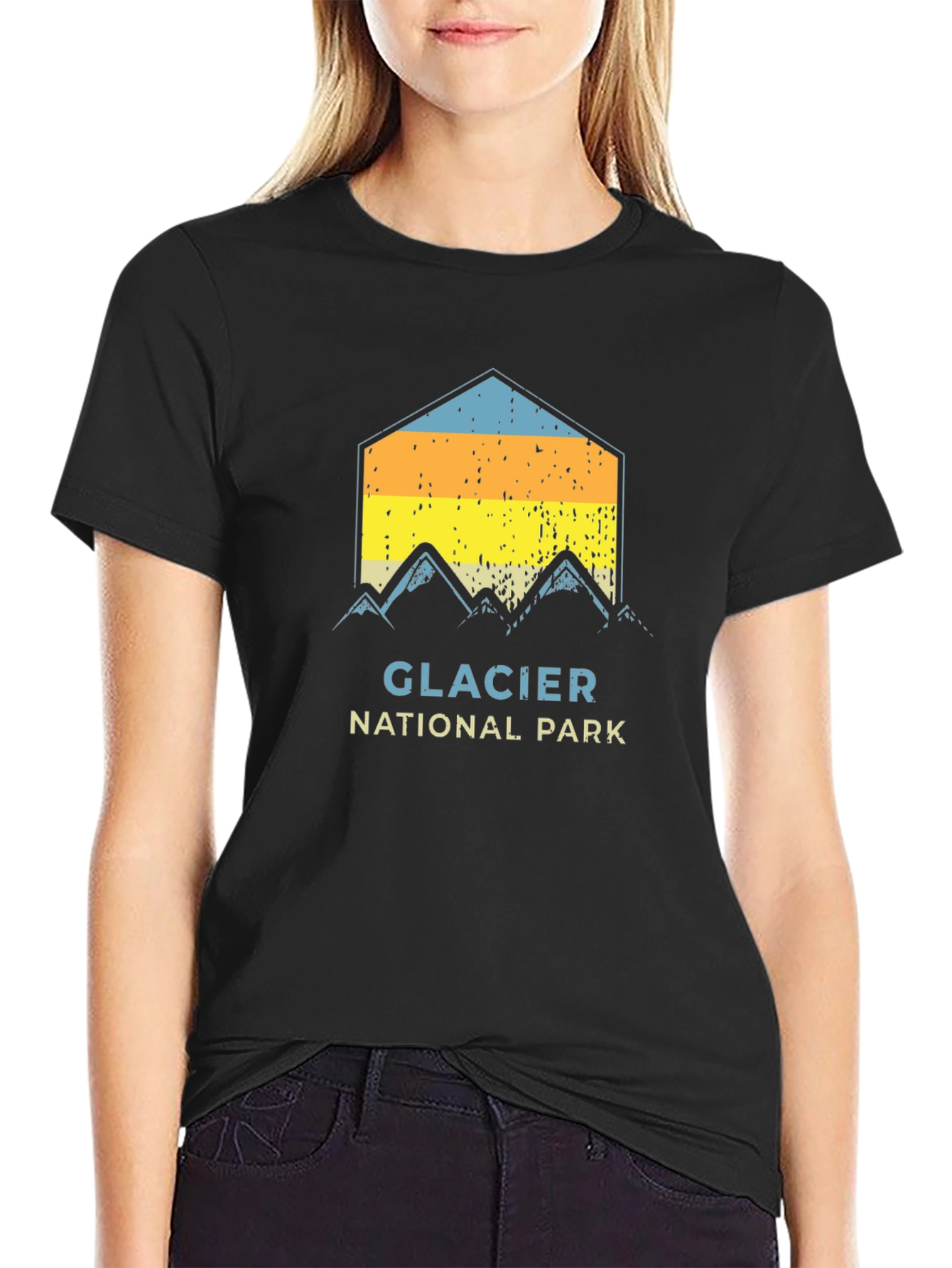 Glacier National Park Graphic Tee - Black