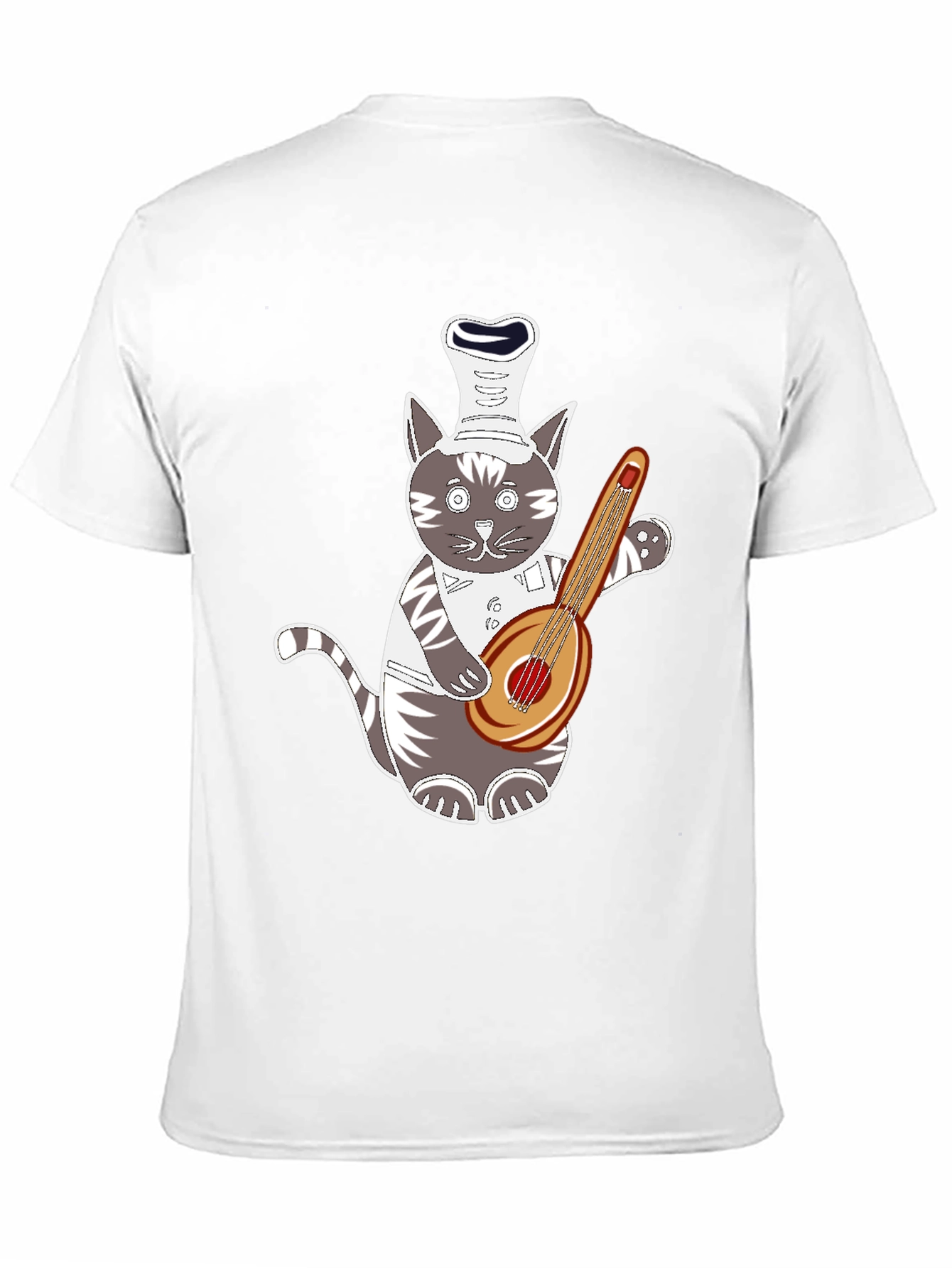 Chef Cat Playing Guitar T-Shirt