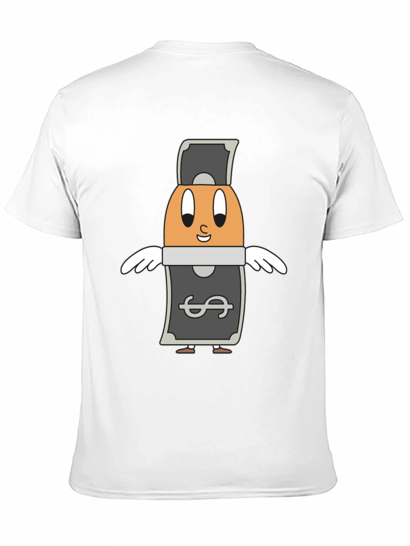 Cartoon Egg Money Black T-Shirt