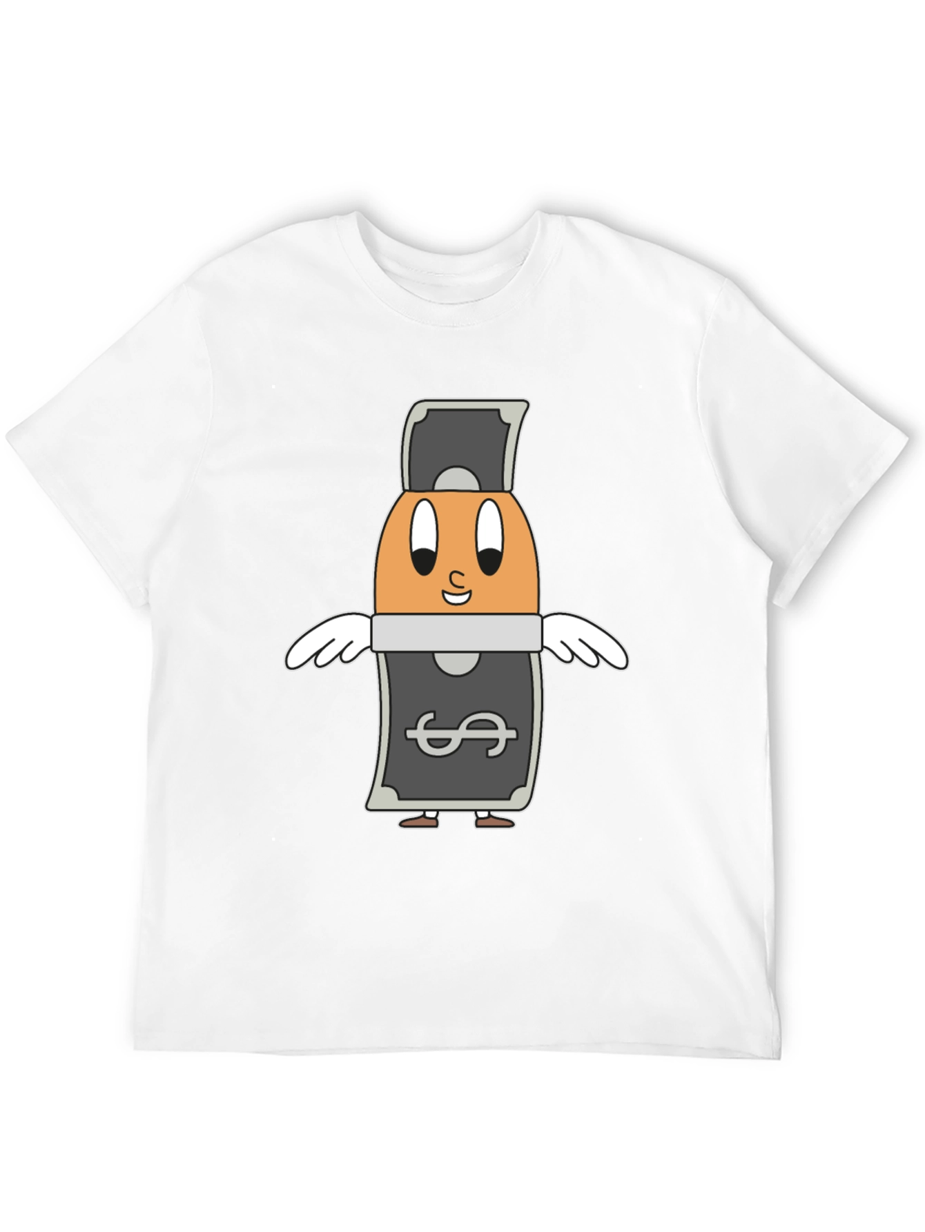 Cartoon Egg Money Black T-Shirt