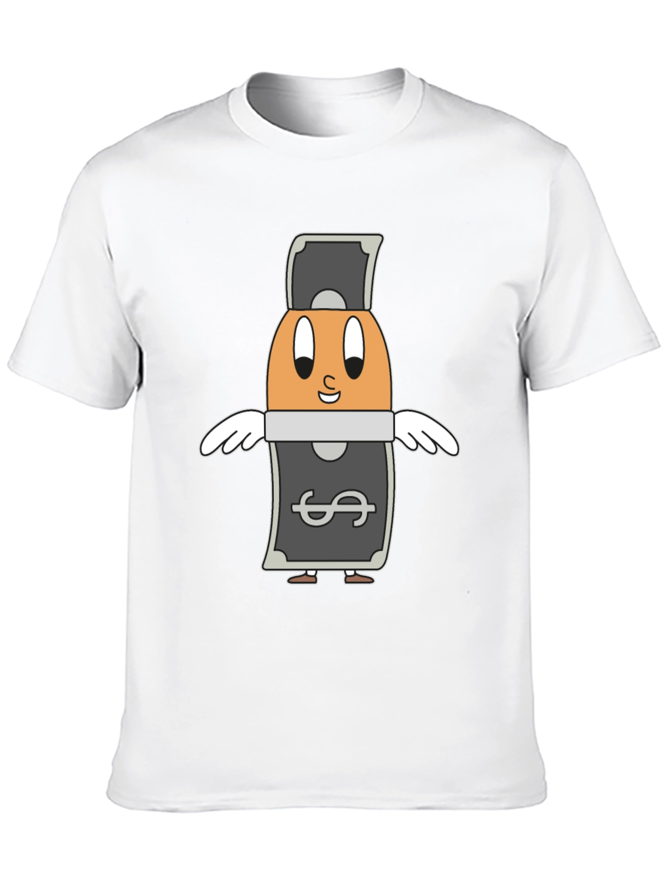 Cartoon Egg Money Black T-Shirt