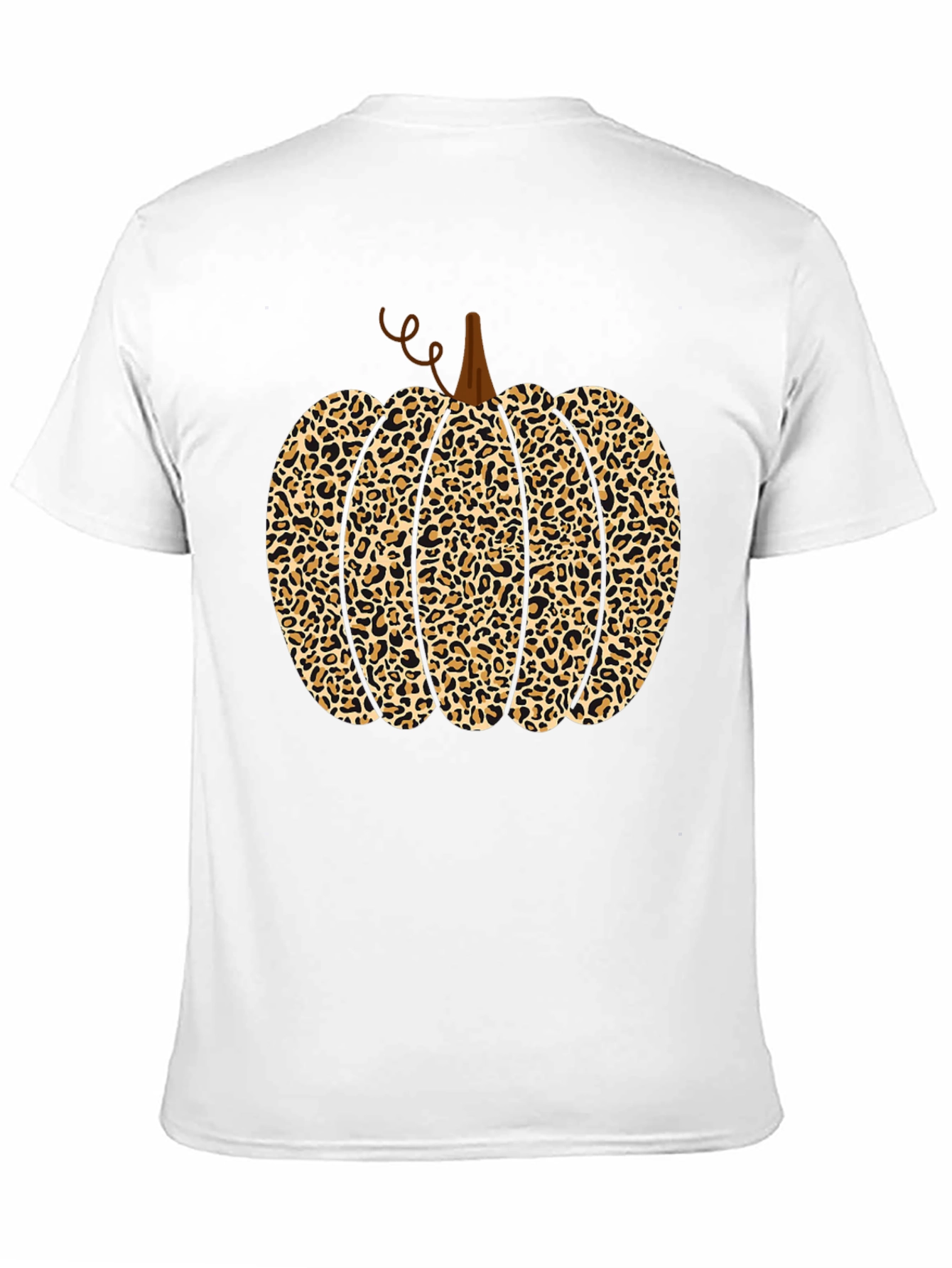 Leopard Print Pumpkin Halloween Graphic Tee