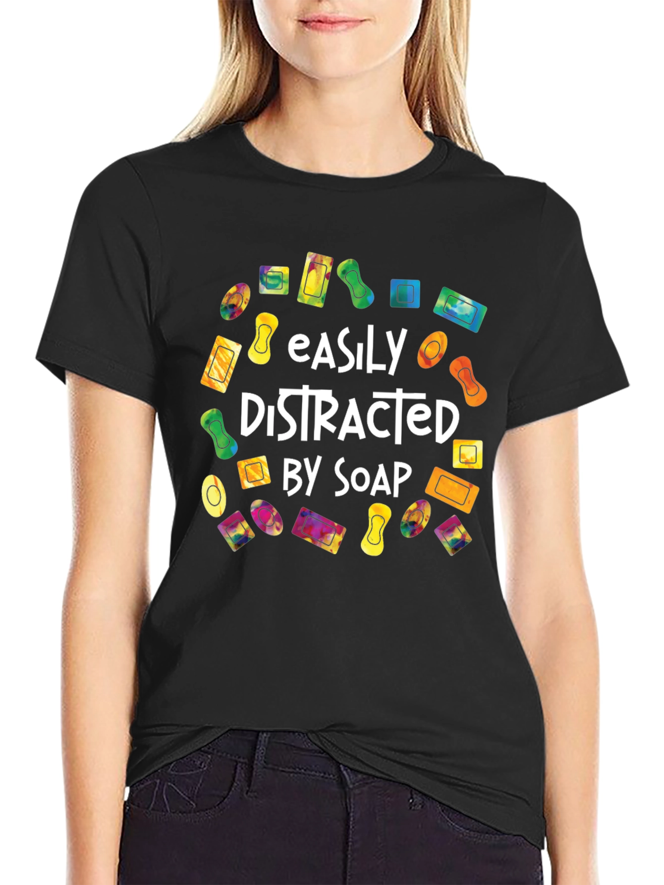 Easily Distracted by Soap T-Shirt Funny Soap Lover Tee