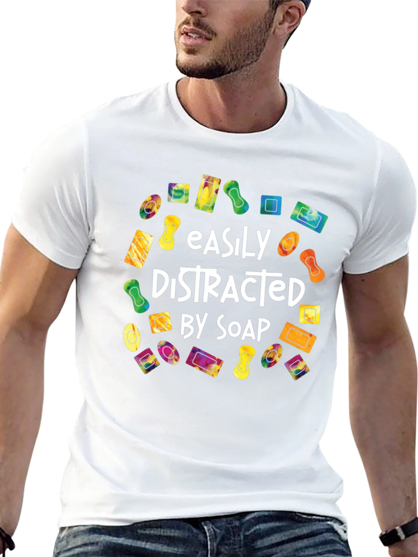 Easily Distracted by Soap T-Shirt Funny Soap Lover Tee