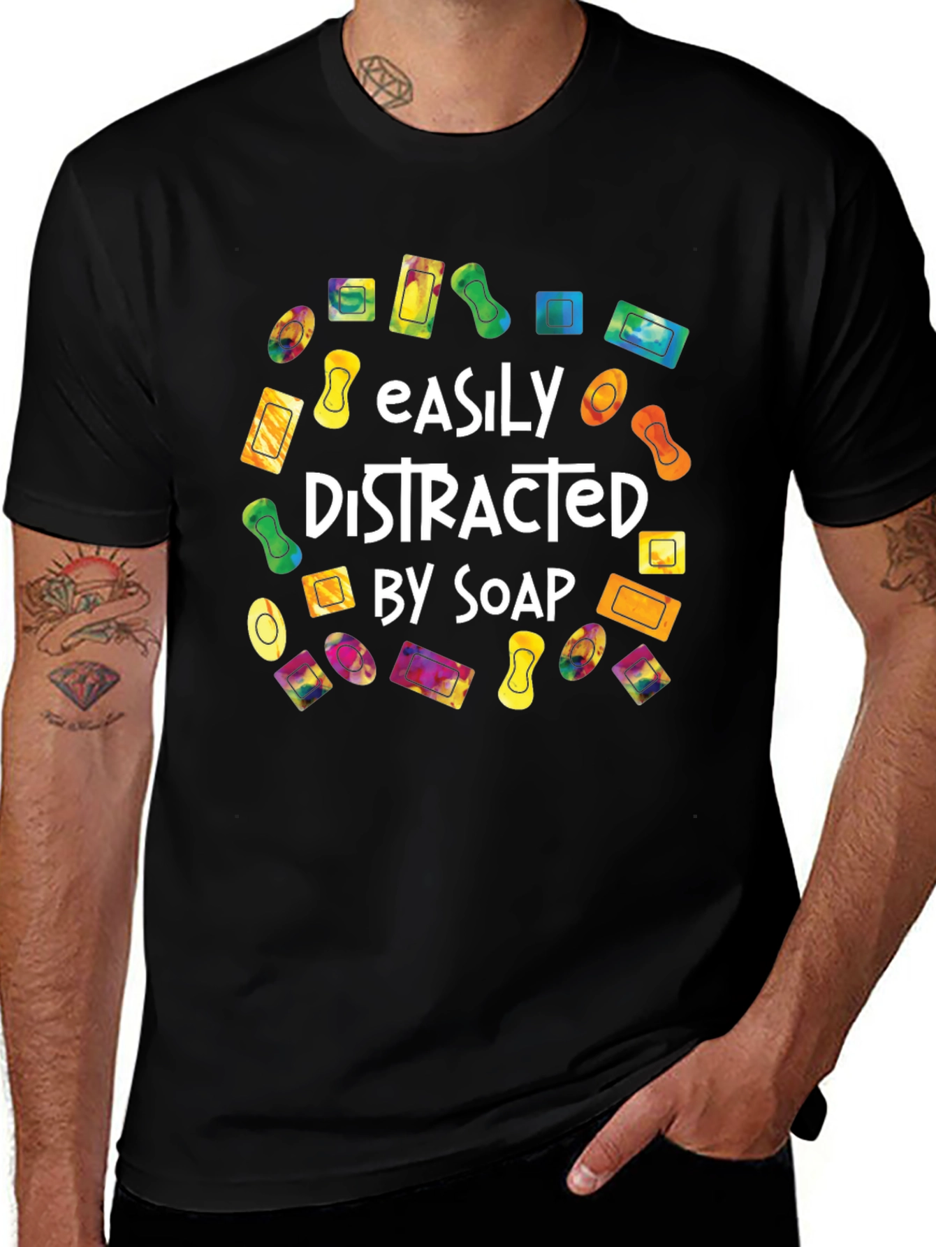 Easily Distracted by Soap T-Shirt Funny Soap Lover Tee
