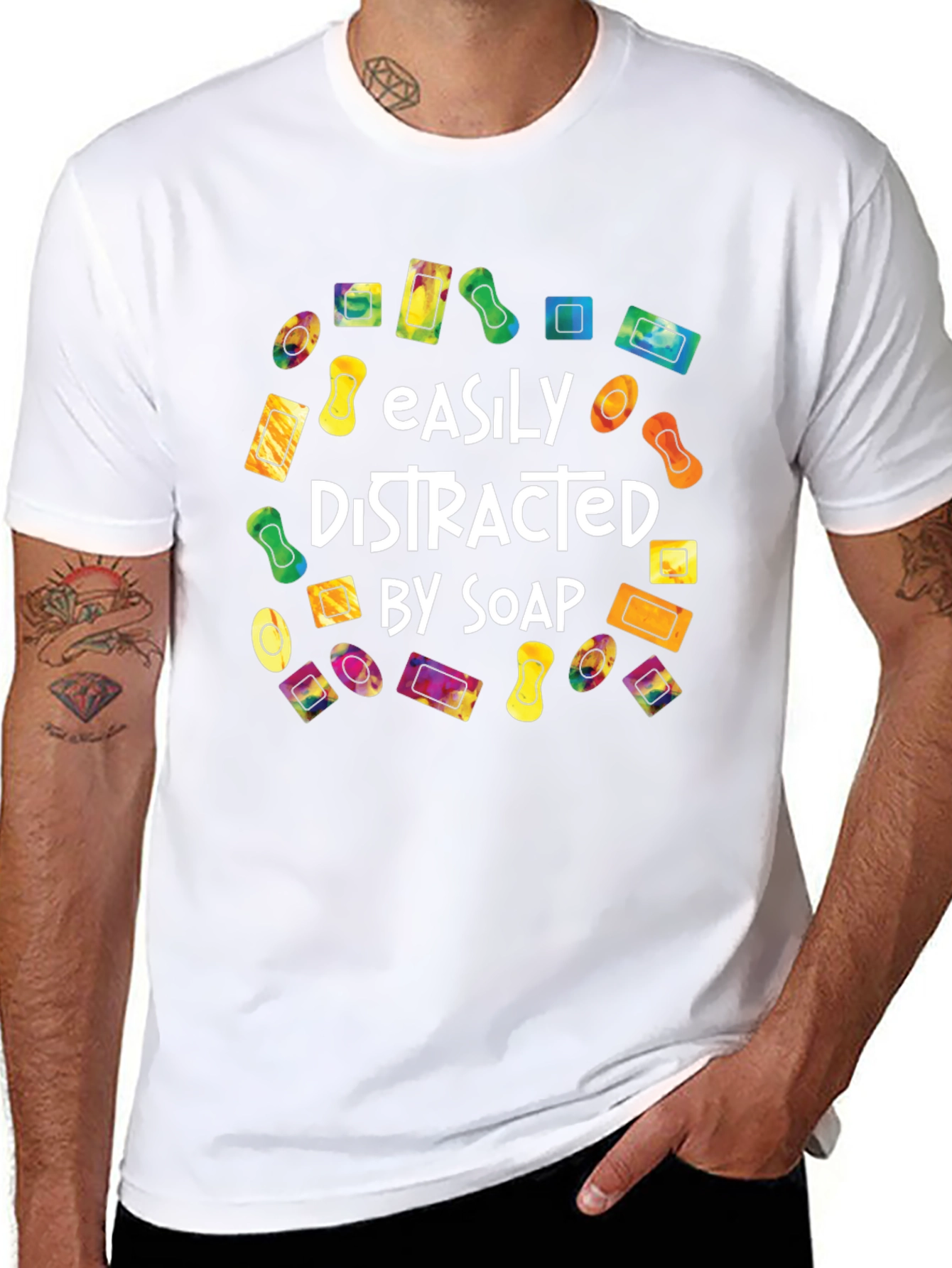 Easily Distracted by Soap T-Shirt Funny Soap Lover Tee