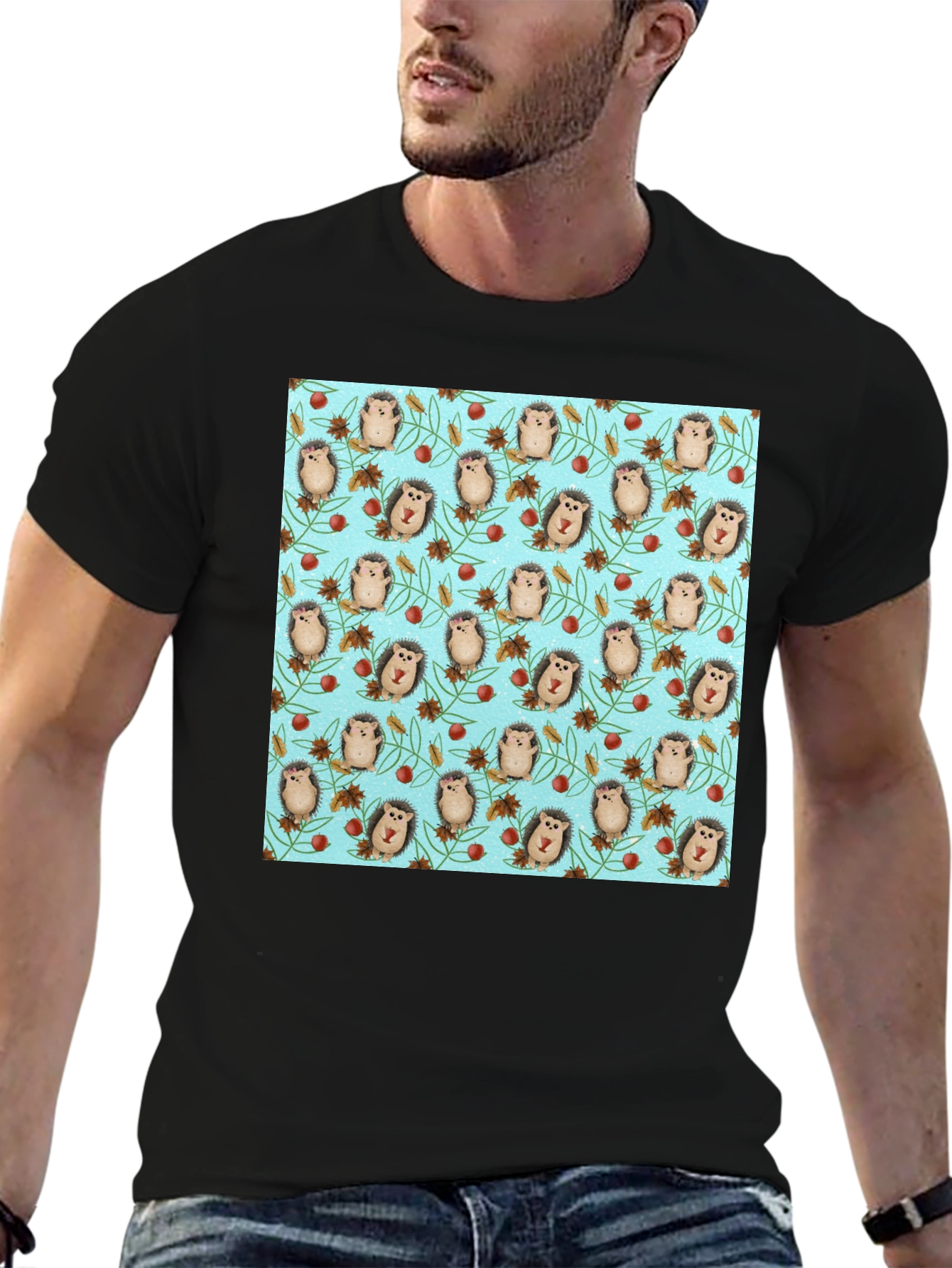 Hedgehog Pattern T-Shirt