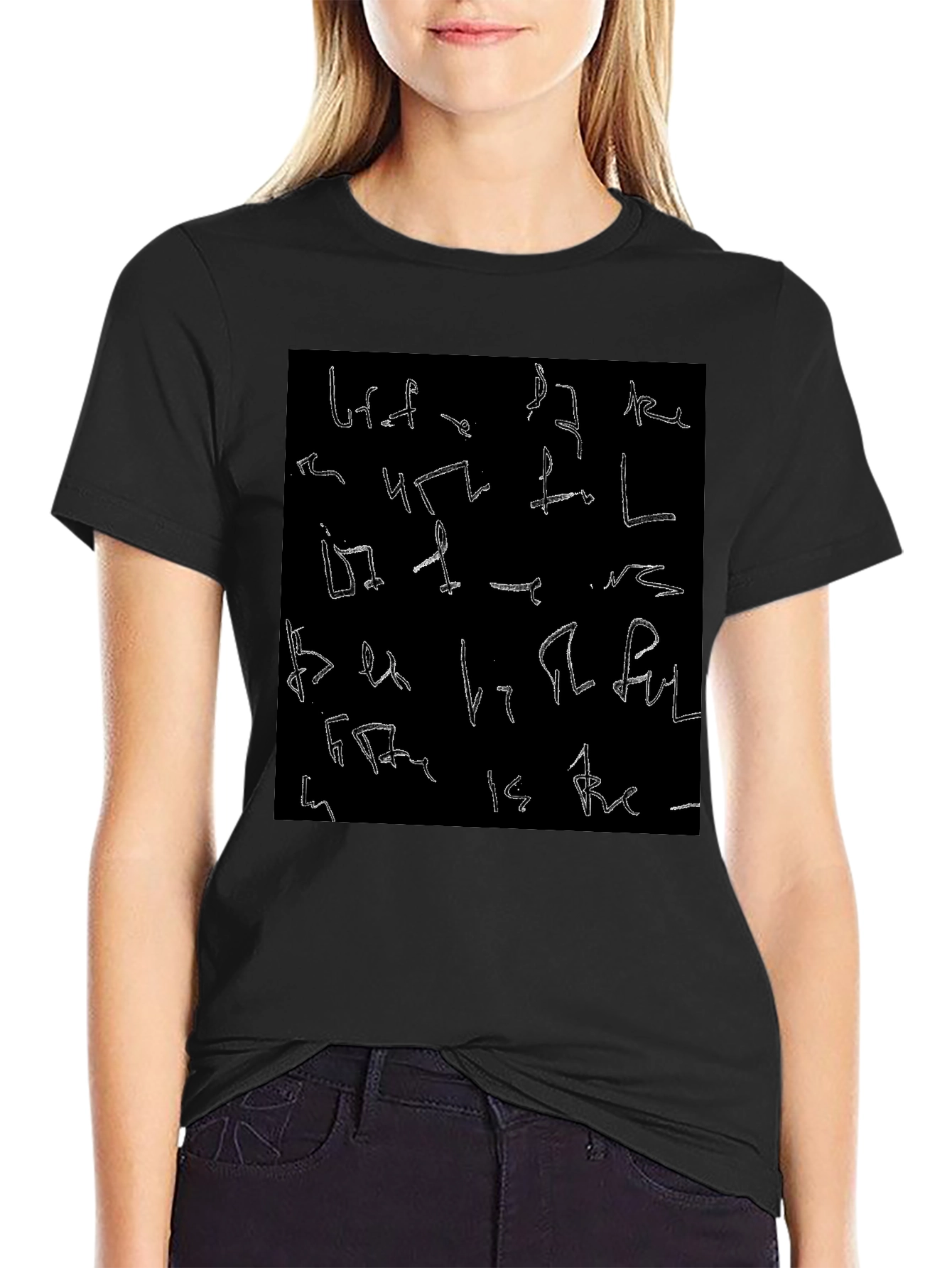 Abstract Symbol Black T-Shirt