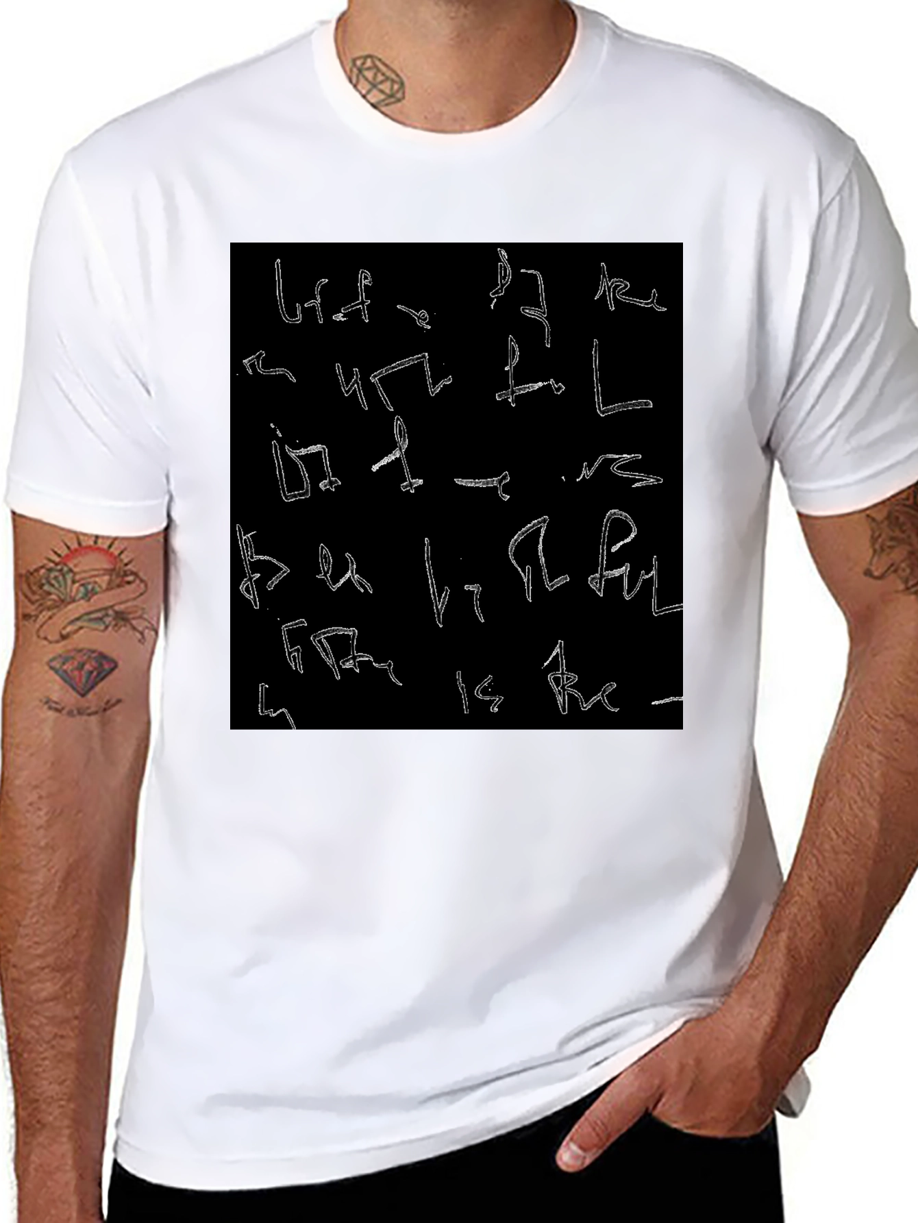 Abstract Symbol Black T-Shirt