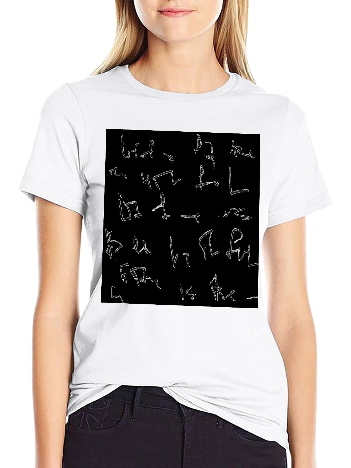 Abstract Symbol Black T-Shirt