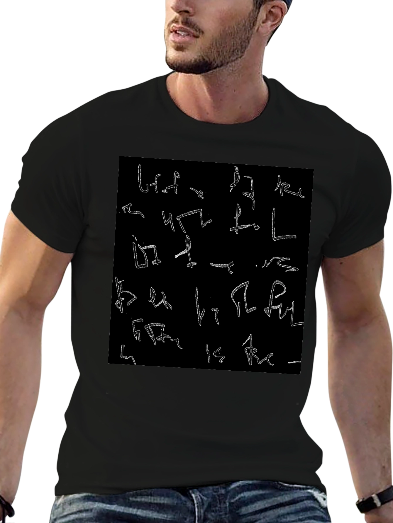 Abstract Symbol Black T-Shirt