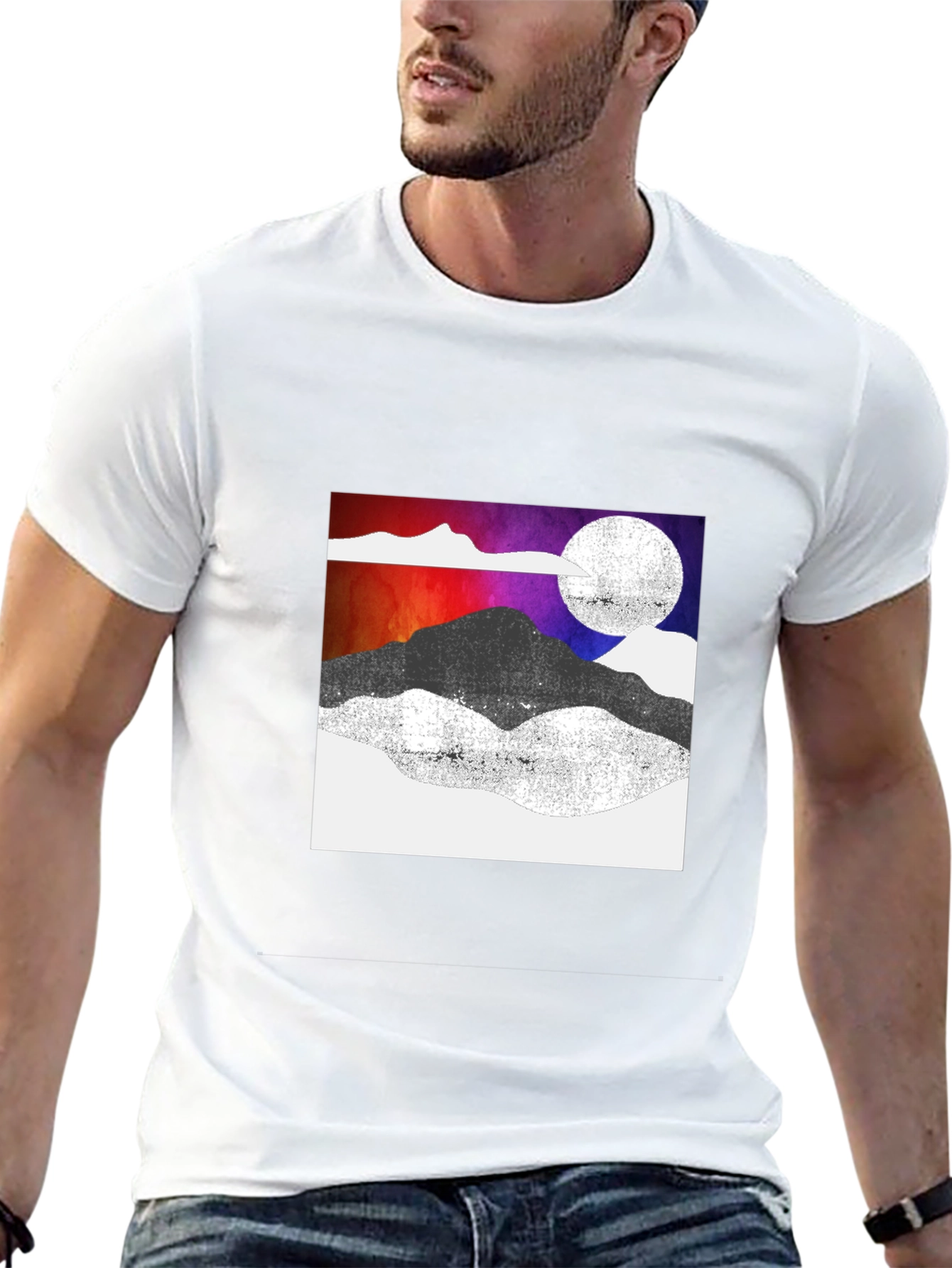Mountains & Moon Graphic Tee