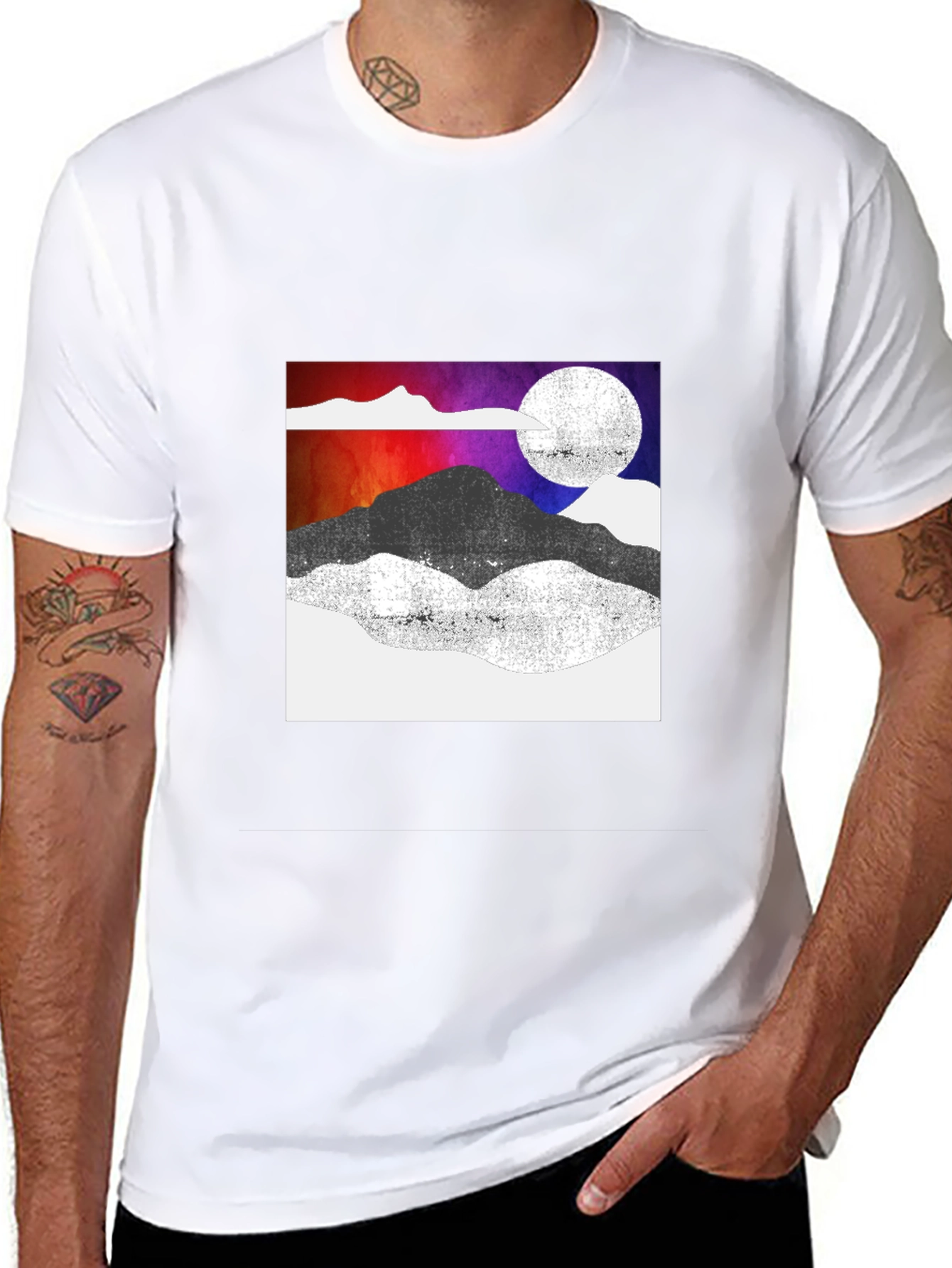 Mountains & Moon Graphic Tee