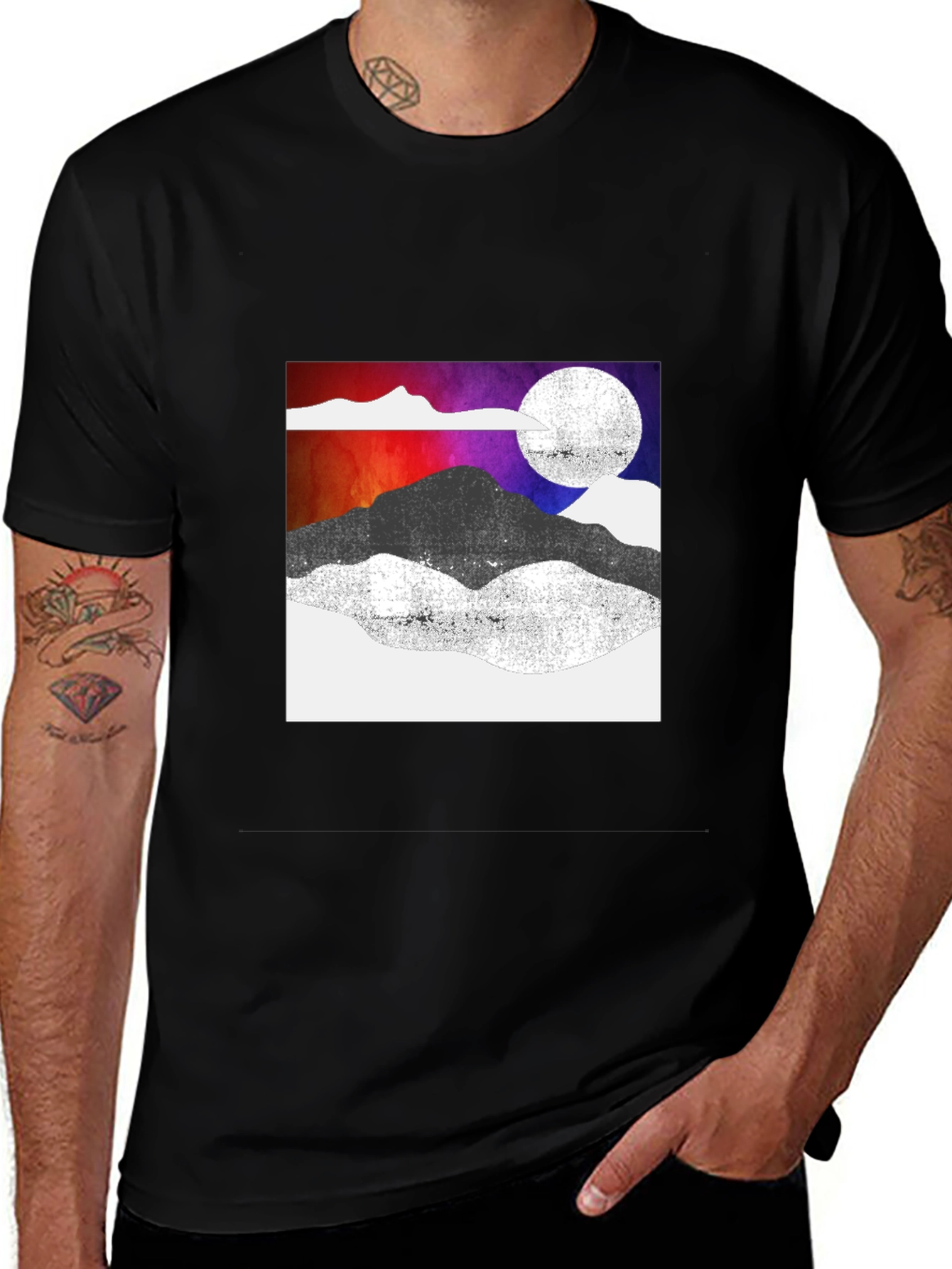 Mountains & Moon Graphic Tee