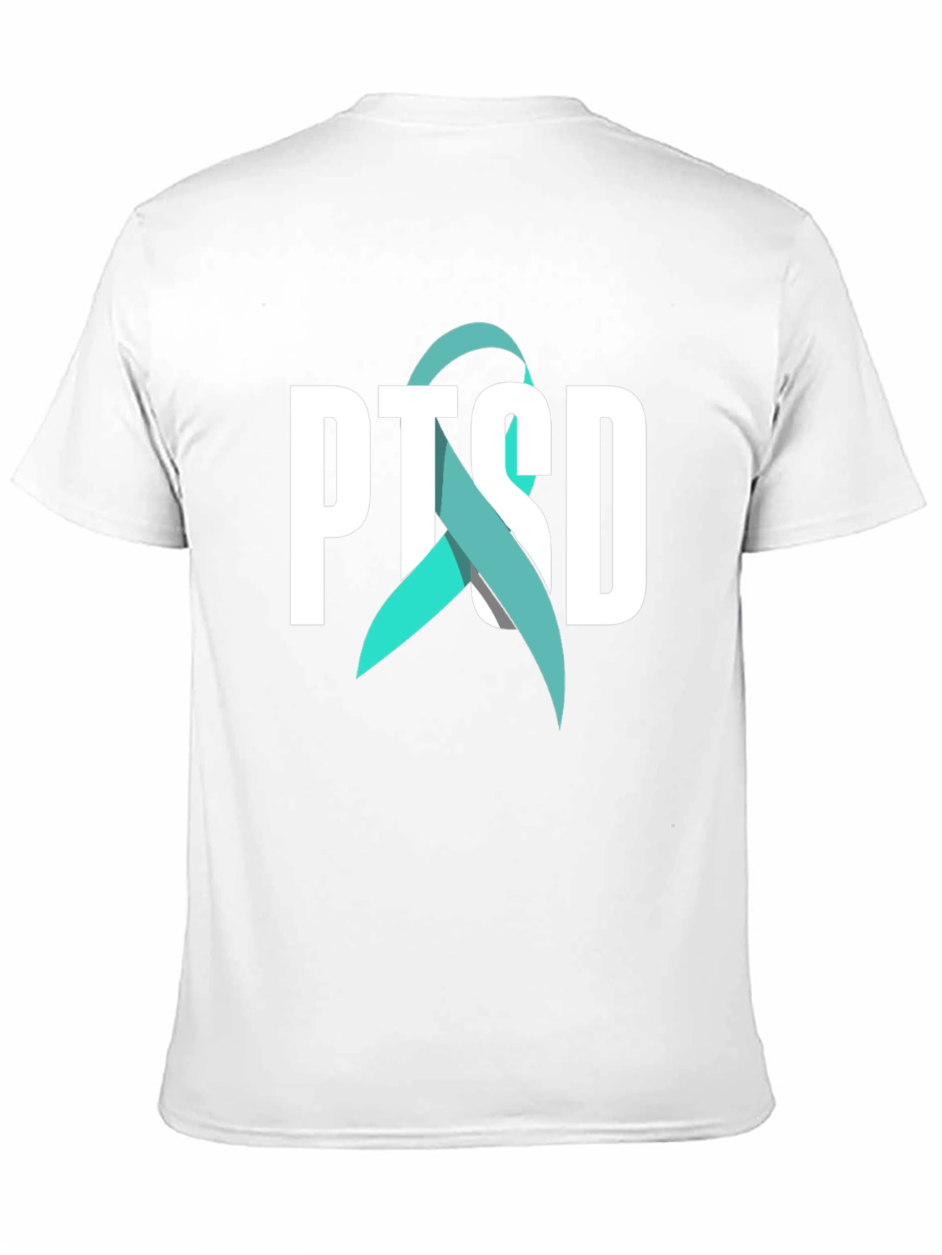 PTSD Awareness Ribbon Graphic Tee - Black