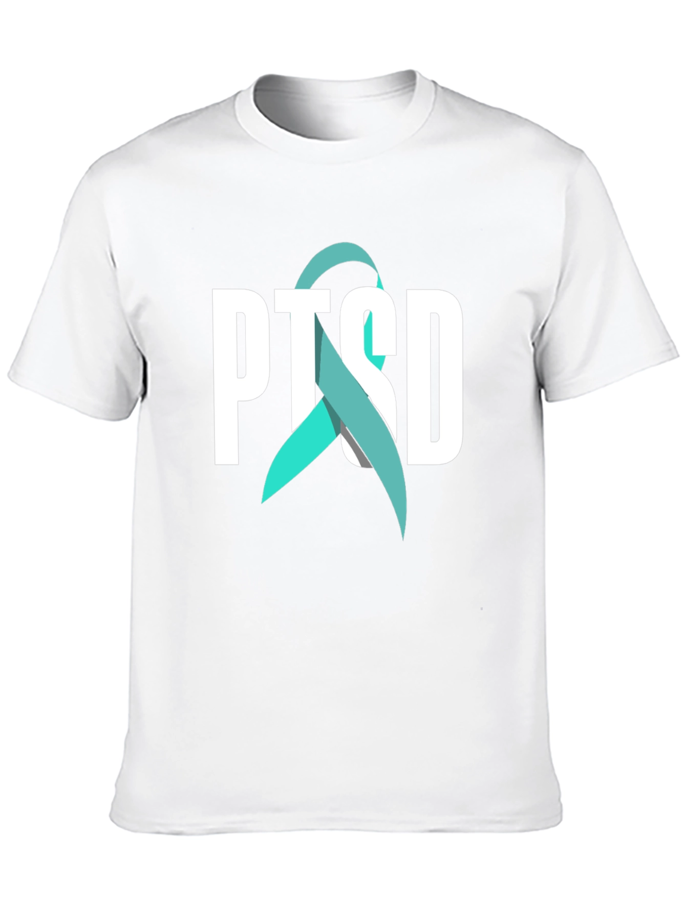 PTSD Awareness Ribbon Graphic Tee - Black