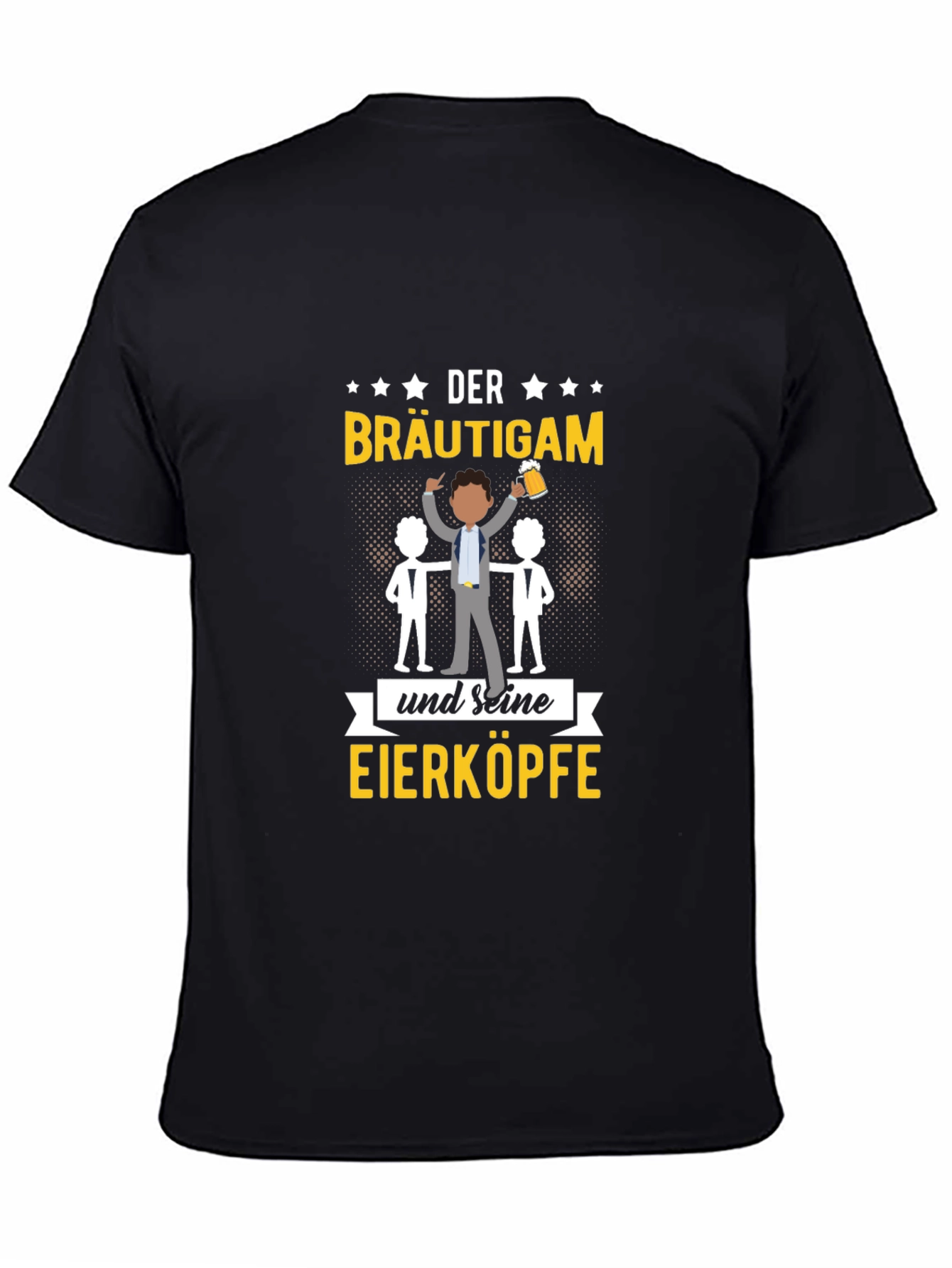 Funny Groom & Crew Graphic T-Shirt - Black