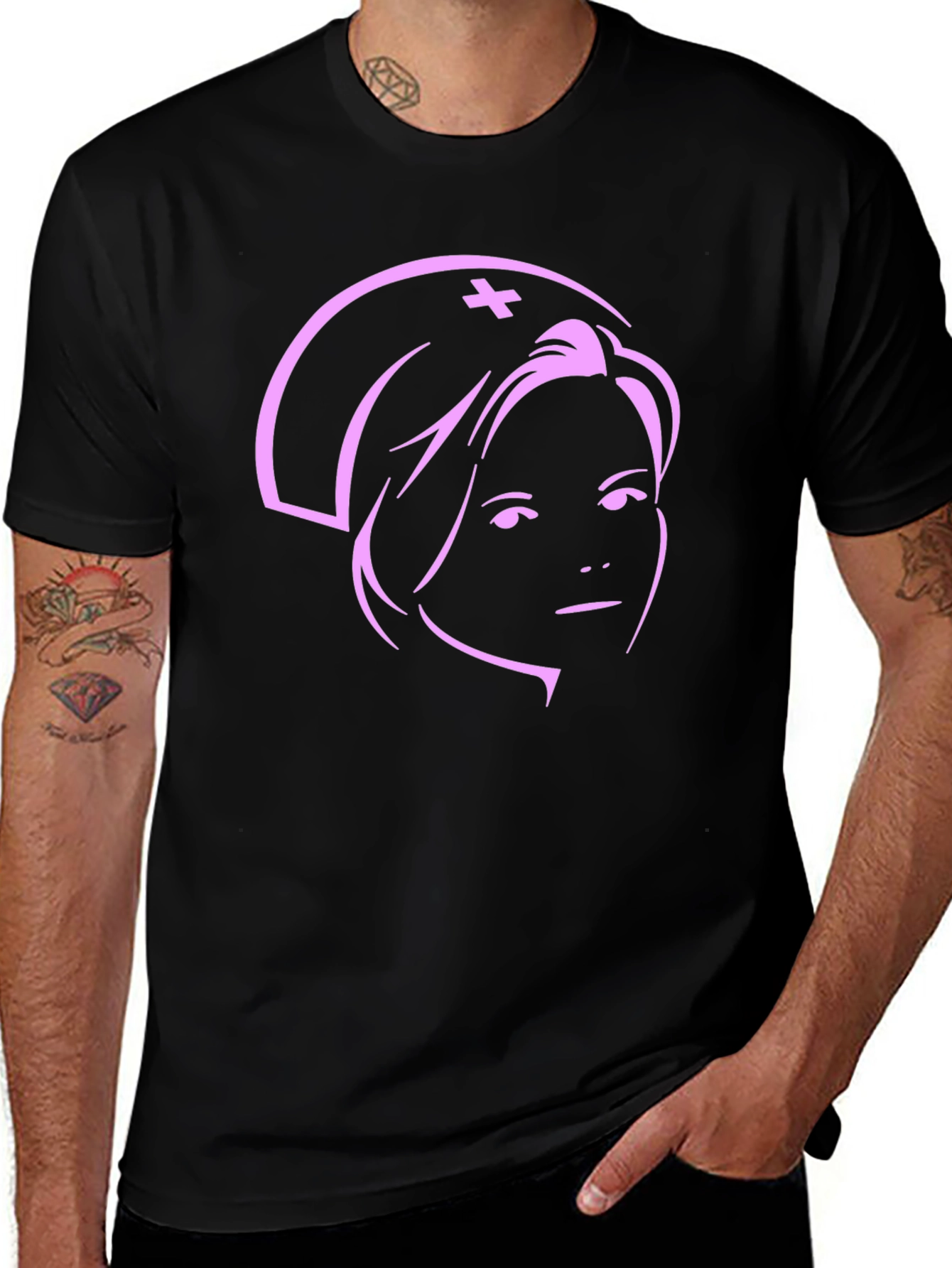 Nurse Graphic T-Shirt - Black