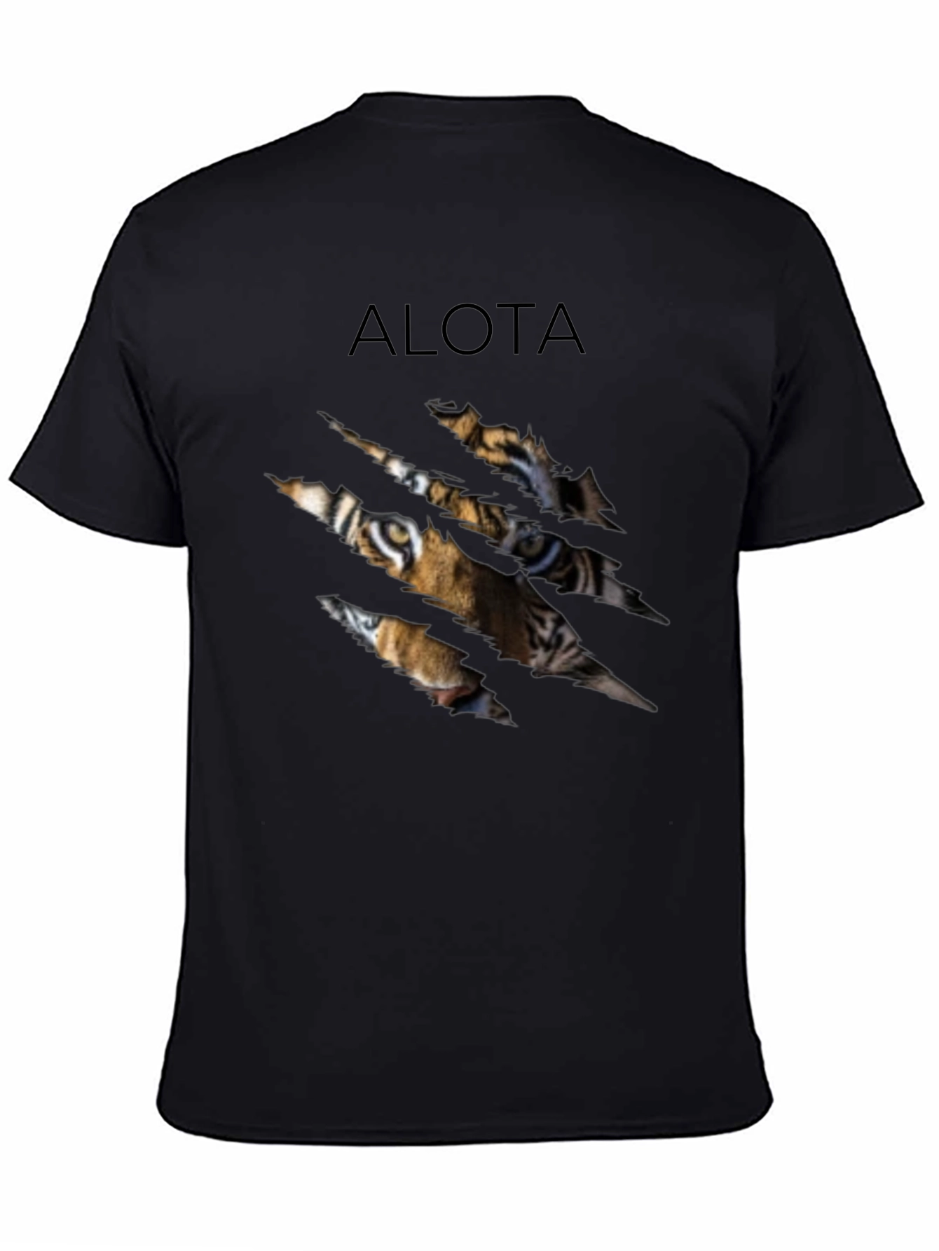 ALOTA Tiger Graphic Black T-Shirt