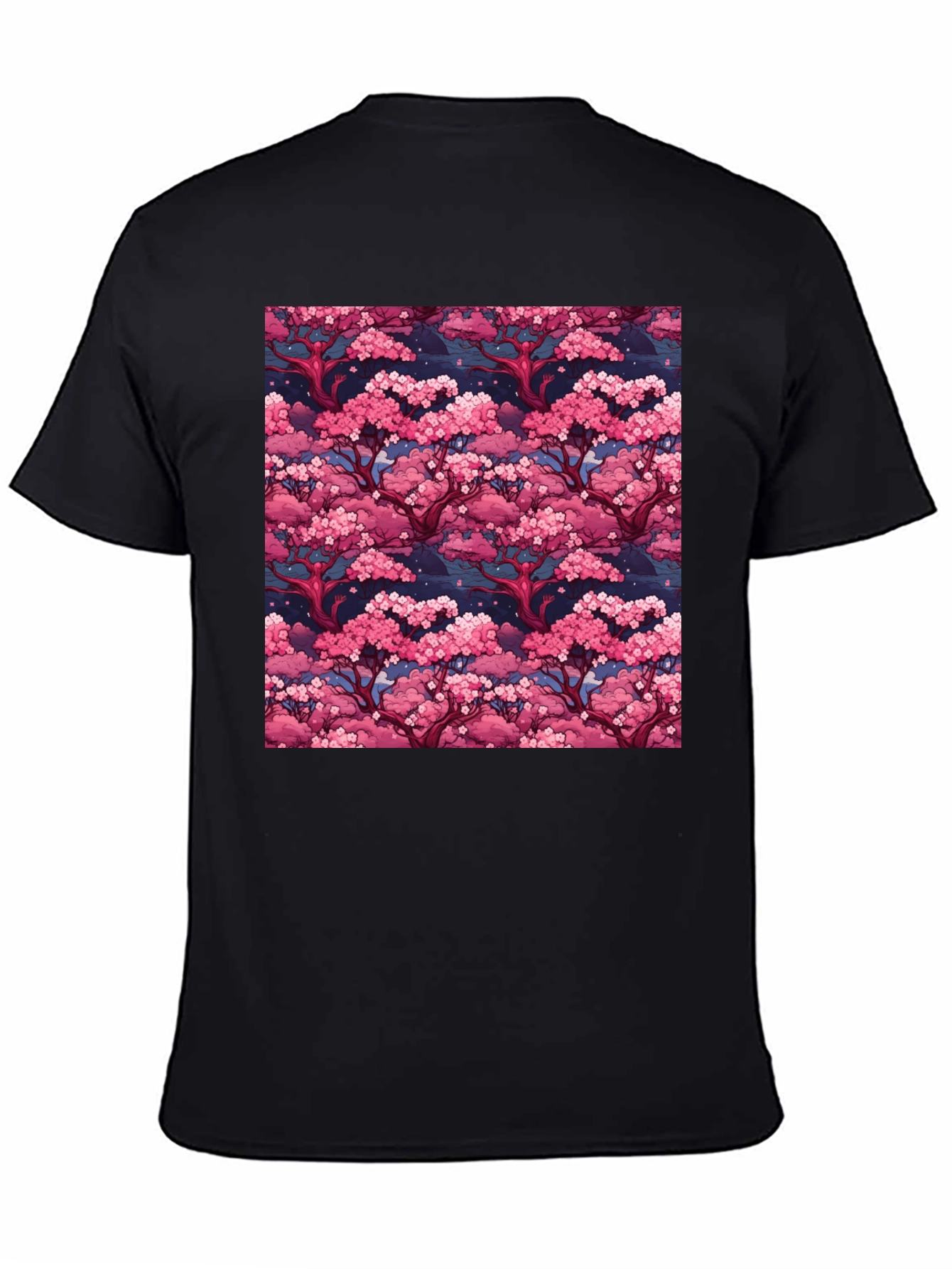 Cherry Blossom Tree Art Black Graphic Tee