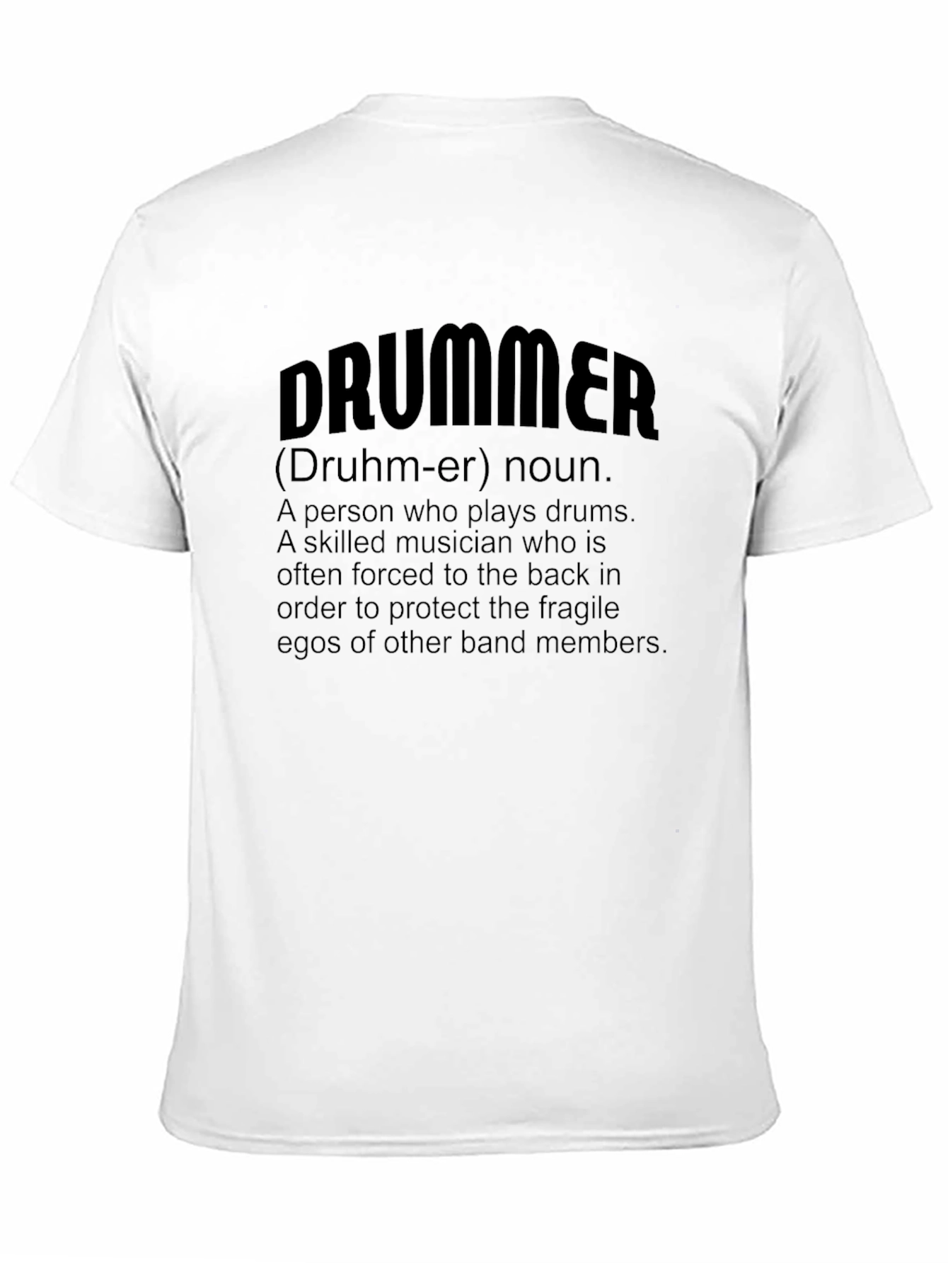 Drummer Definition Black T-Shirt - Funny Musician Tee