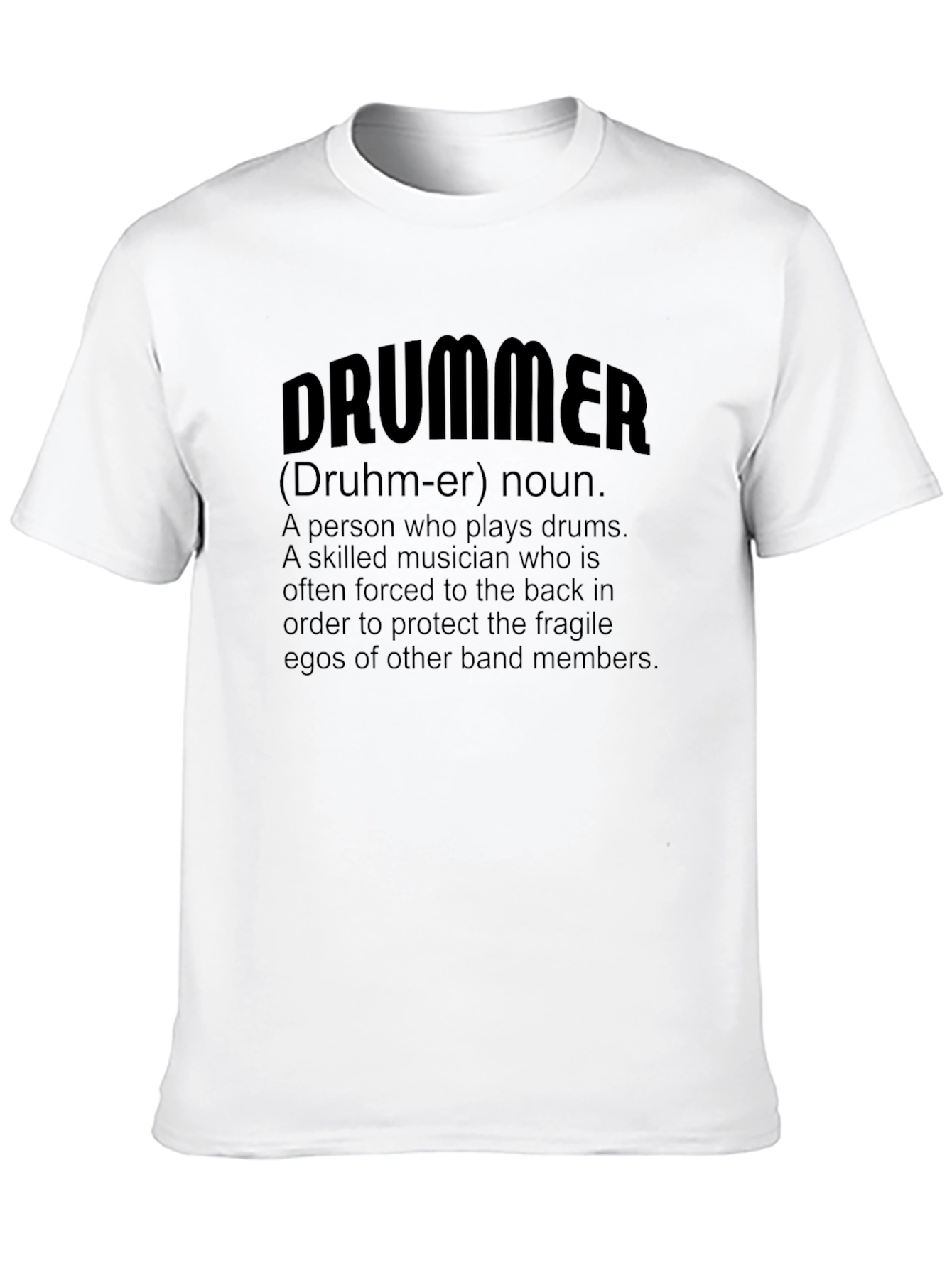 Drummer Definition Black T-Shirt - Funny Musician Tee
