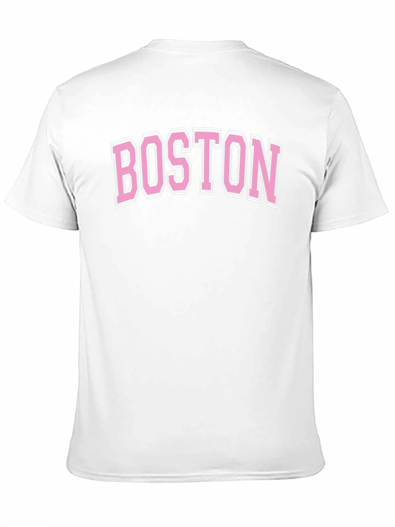 Boston Pink Letter Graphic Black T-Shirt