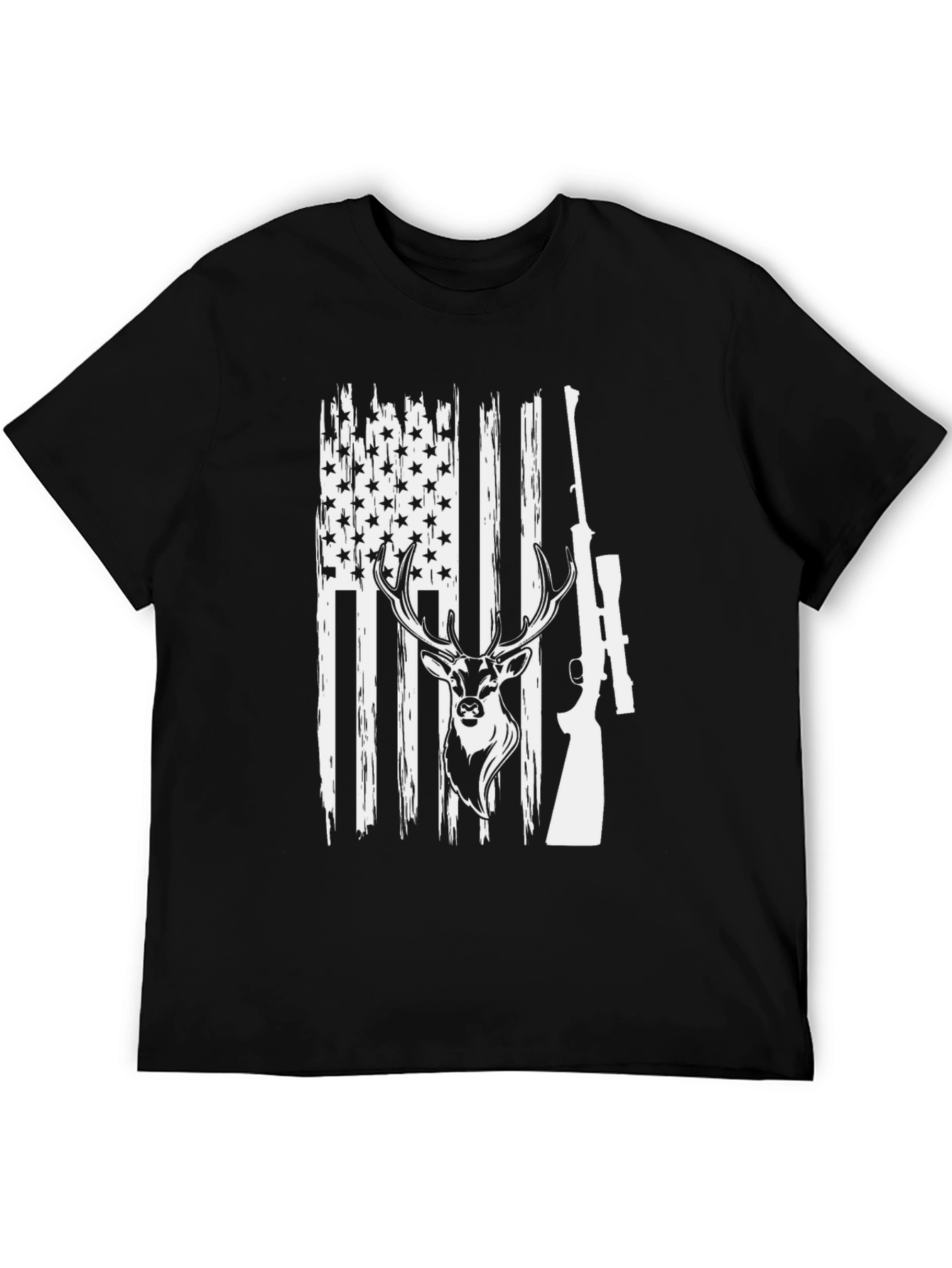 American Flag Deer Hunting T-Shirt
