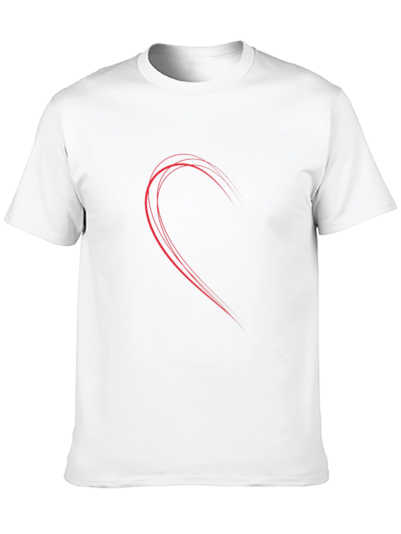Half Heart Graphic Black T-Shirt