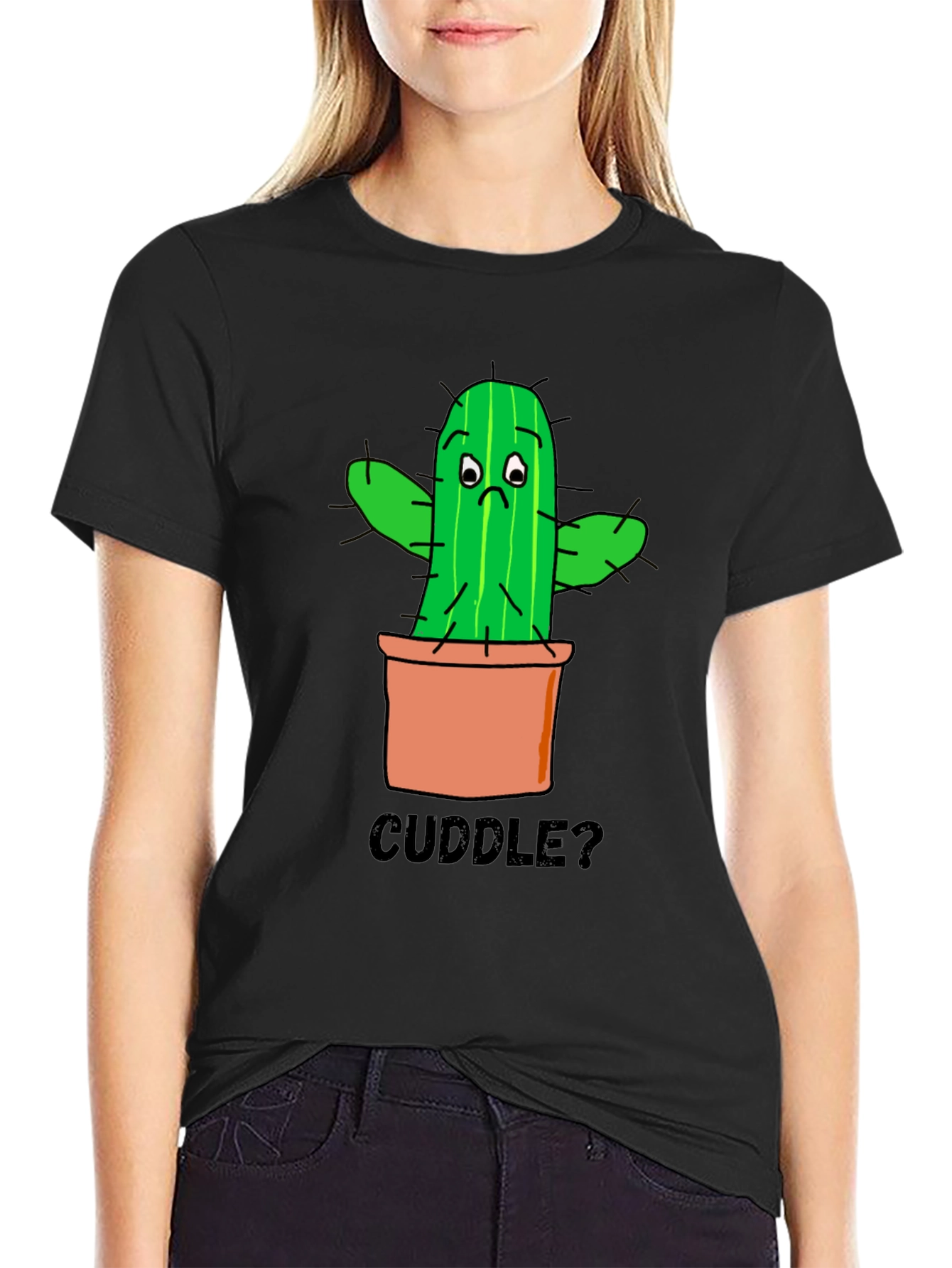Cuddle Cactus Graphic T-Shirt - Soft Cotton Tee
