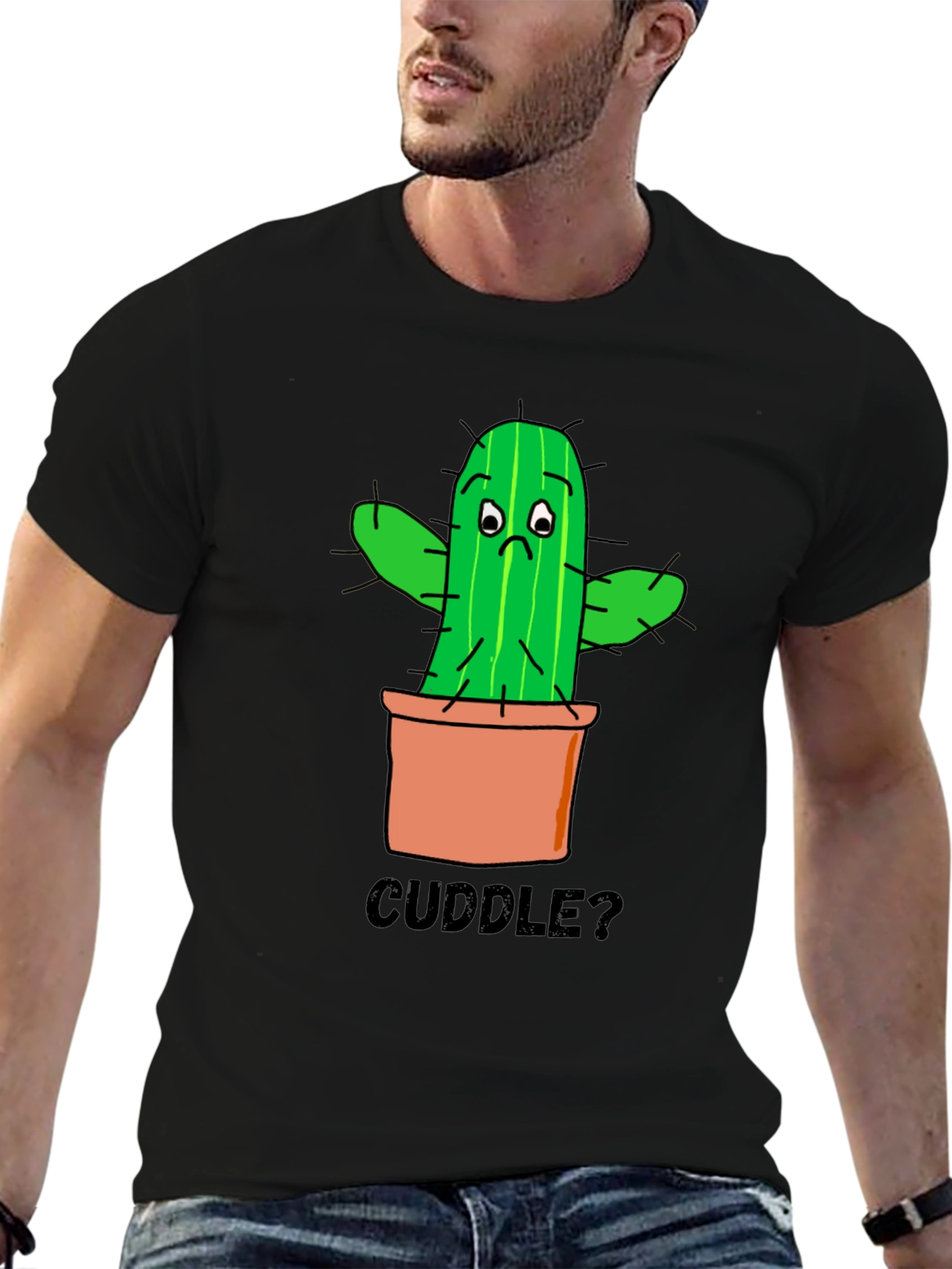 Cuddle Cactus Graphic T-Shirt - Soft Cotton Tee