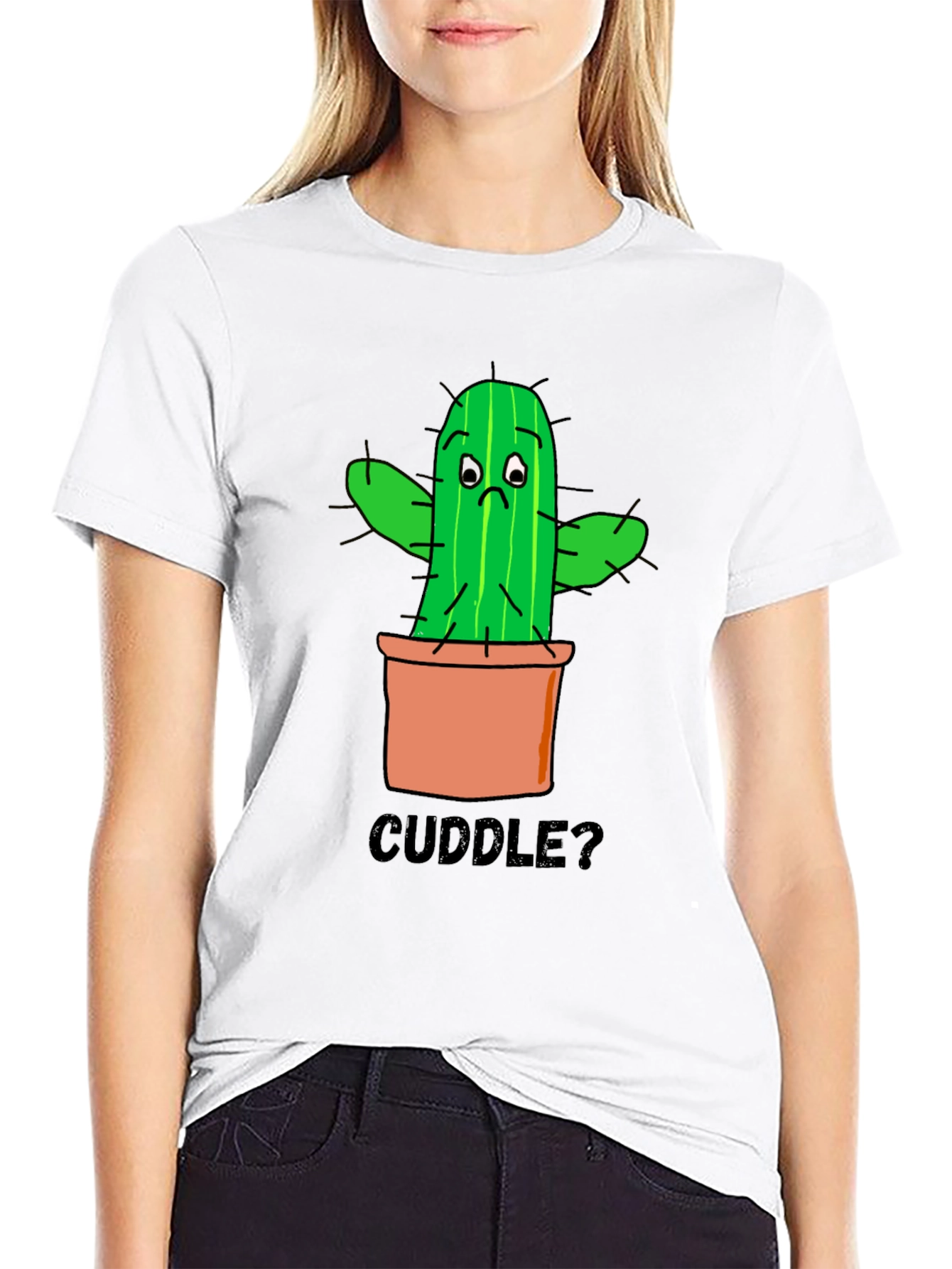 Cuddle Cactus Graphic T-Shirt - Soft Cotton Tee