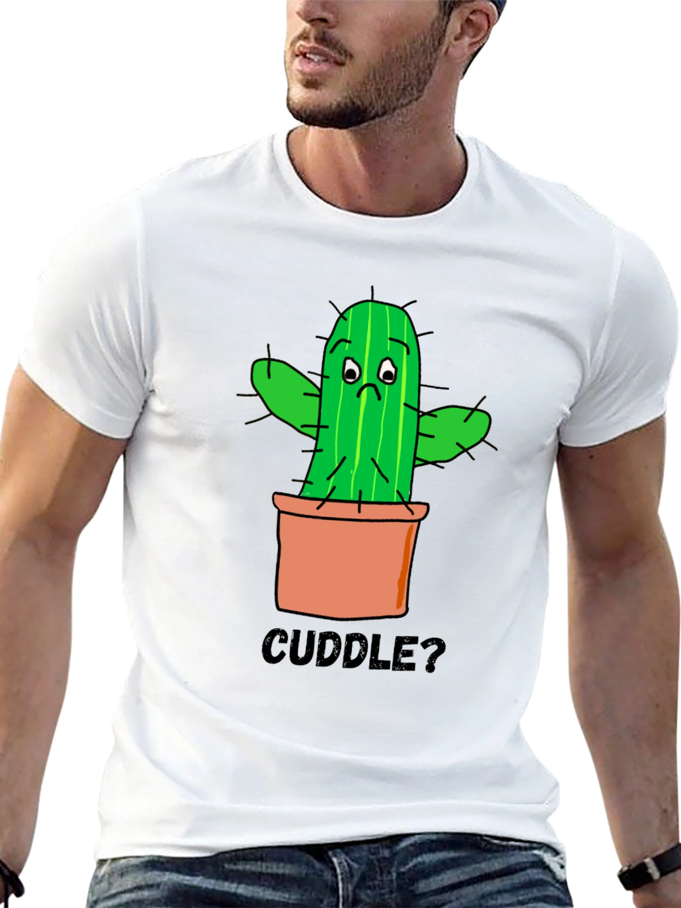Cuddle Cactus Graphic T-Shirt - Soft Cotton Tee