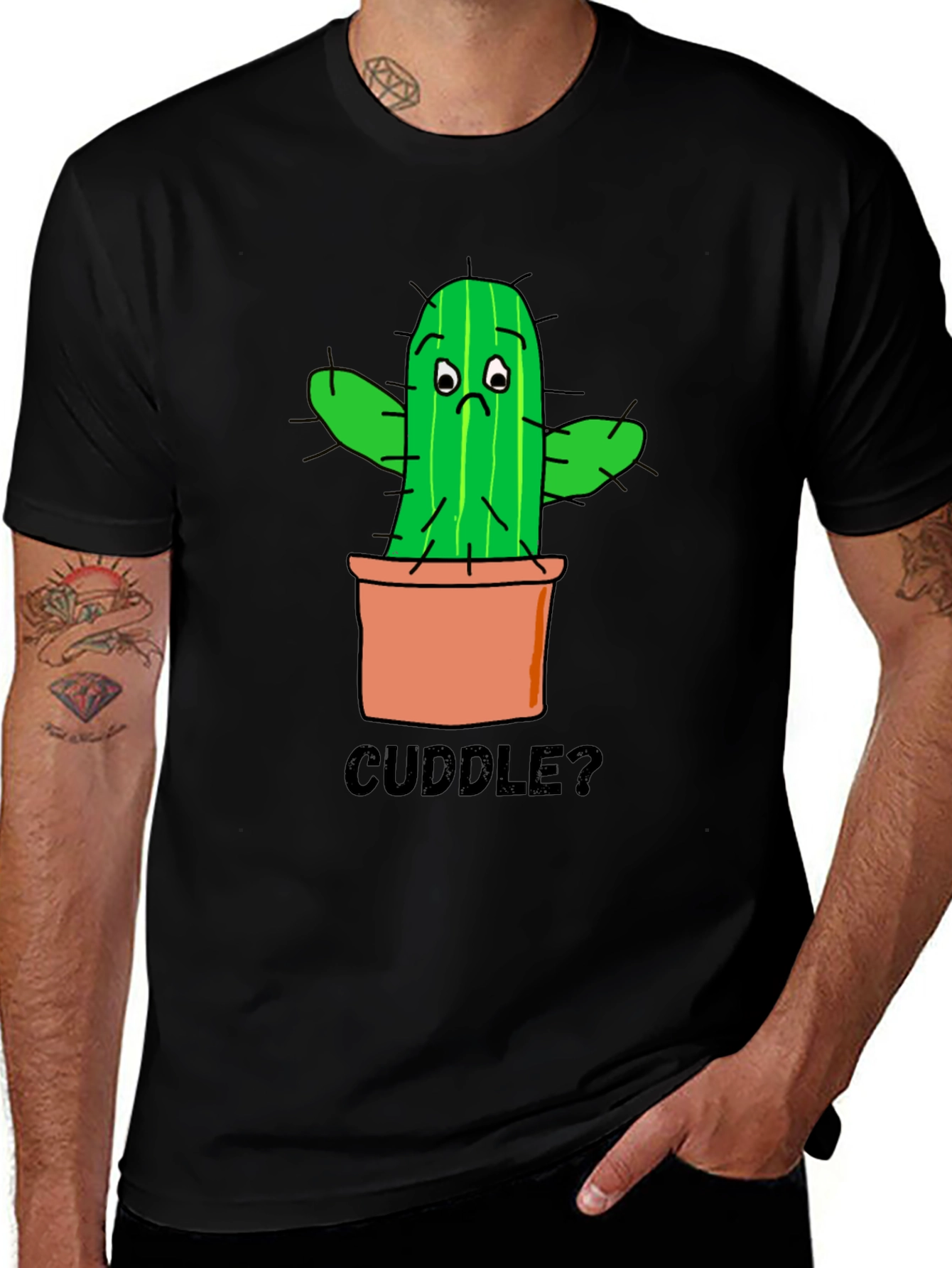 Cuddle Cactus Graphic T-Shirt - Soft Cotton Tee