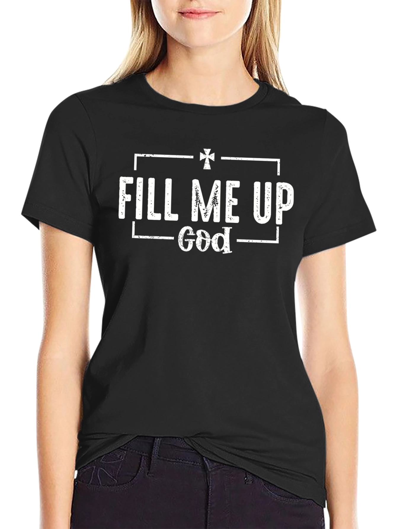 Fill Me Up God Black T-Shirt