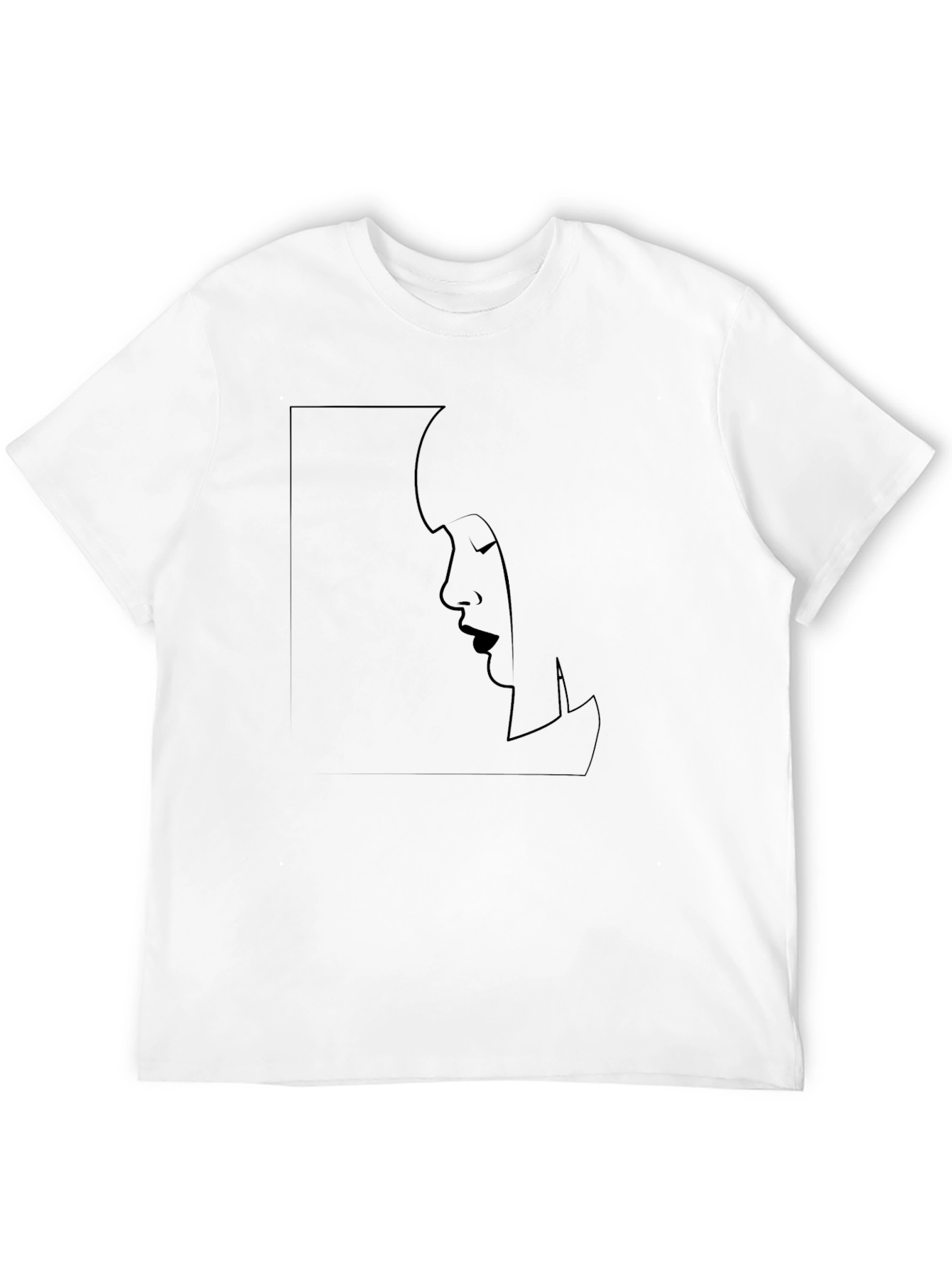 Modern Silhouette Graphic Black T-Shirt