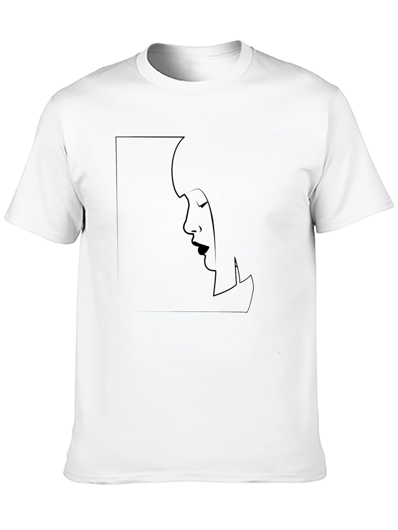 Modern Silhouette Graphic Black T-Shirt