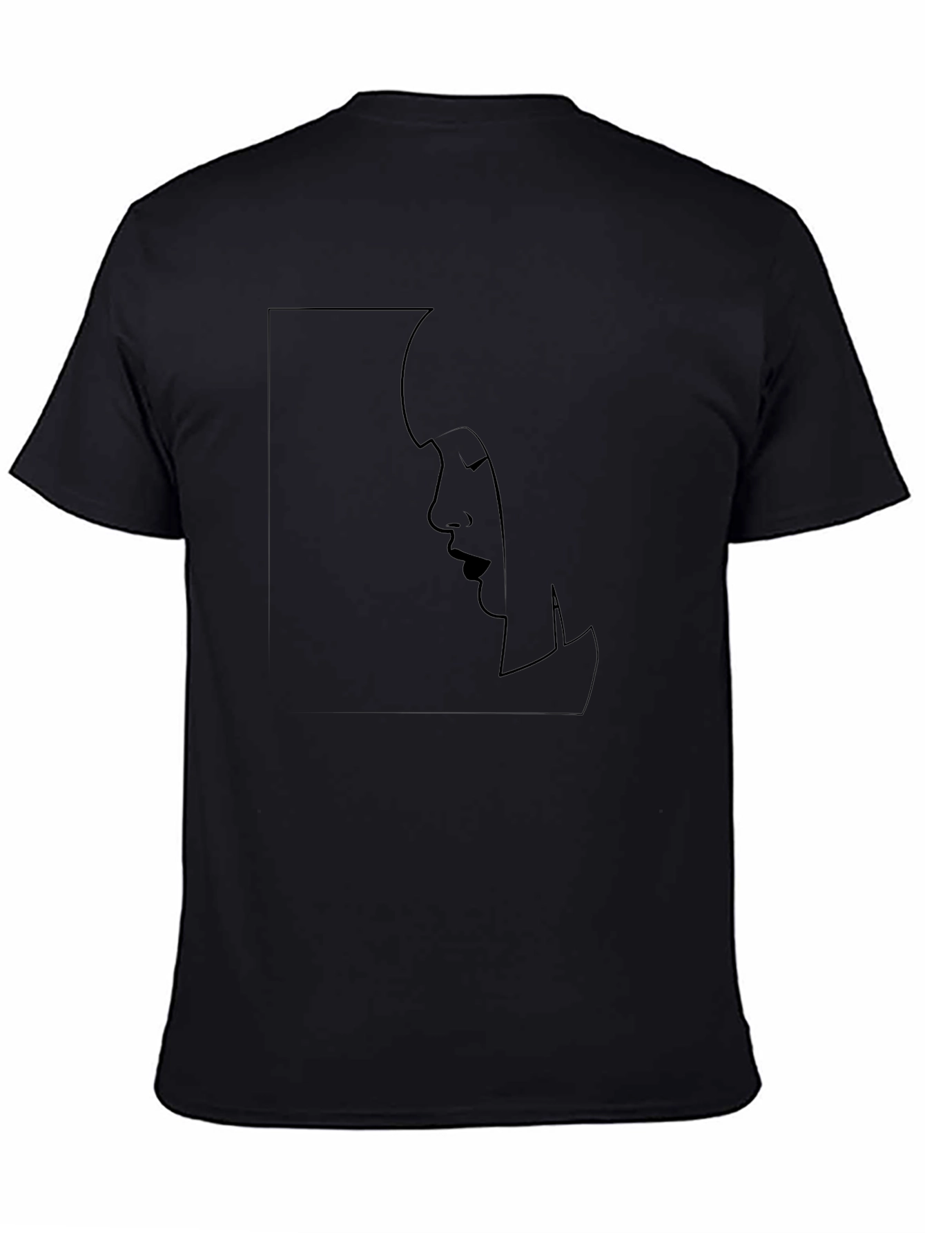 Modern Silhouette Graphic Black T-Shirt