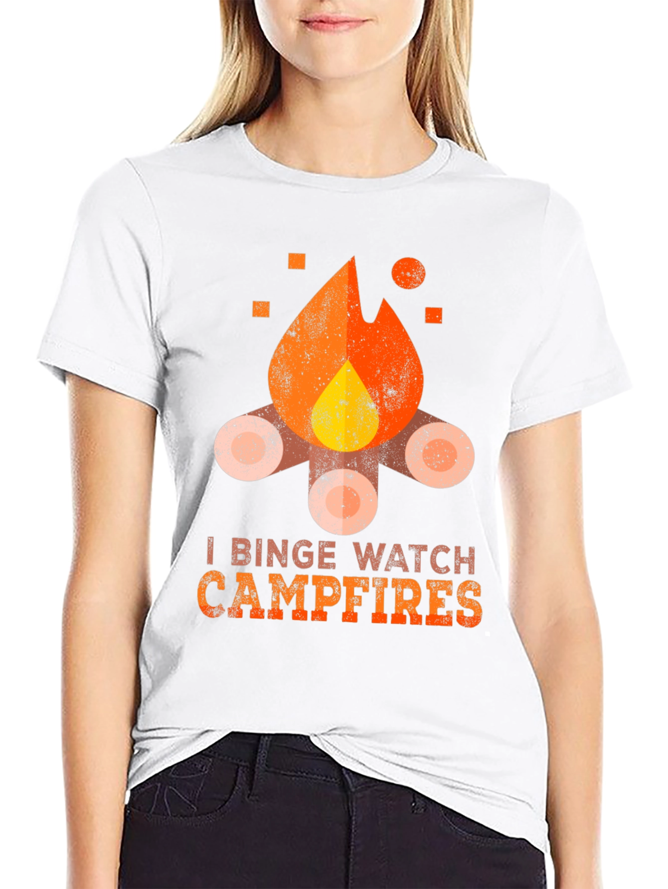 Campfire Binge Watching Graphic Tee