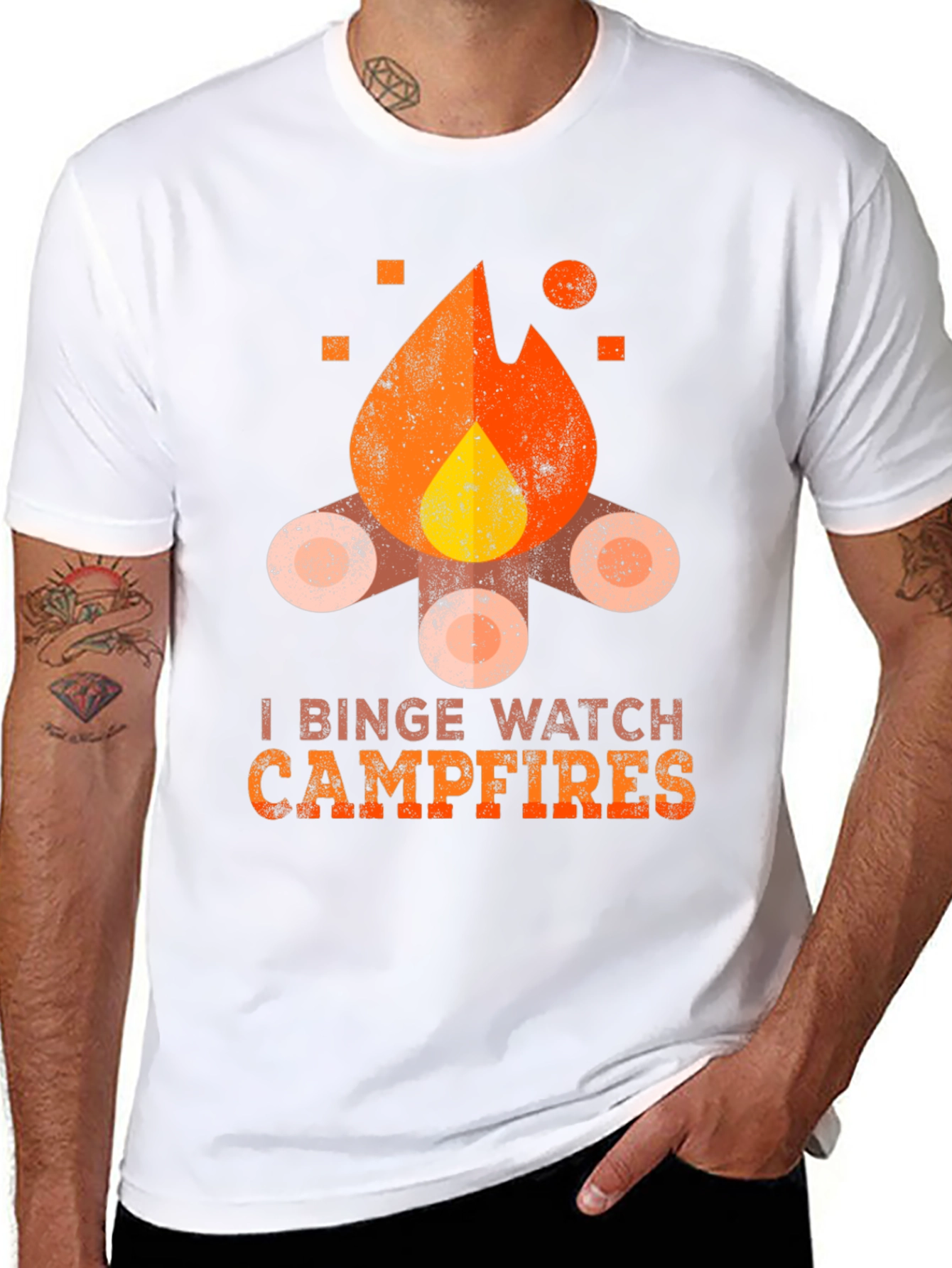 Campfire Binge Watching Graphic Tee