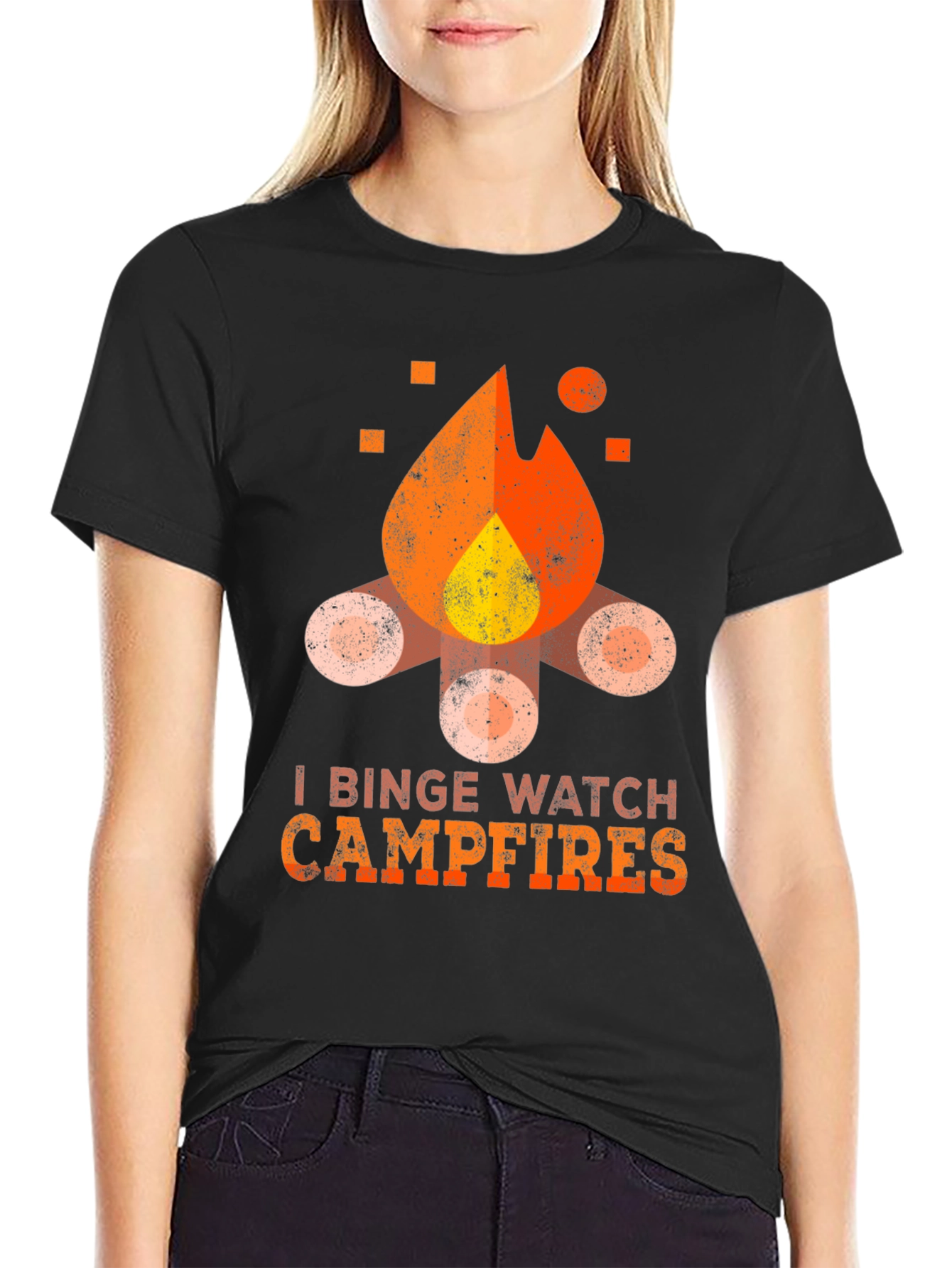 Campfire Binge Watching Graphic Tee
