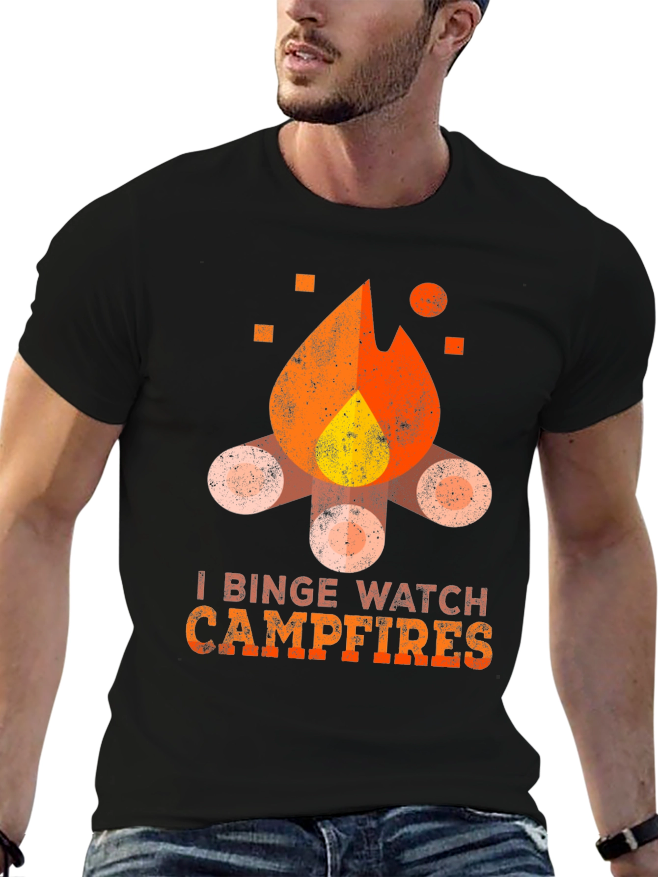 Campfire Binge Watching Graphic Tee