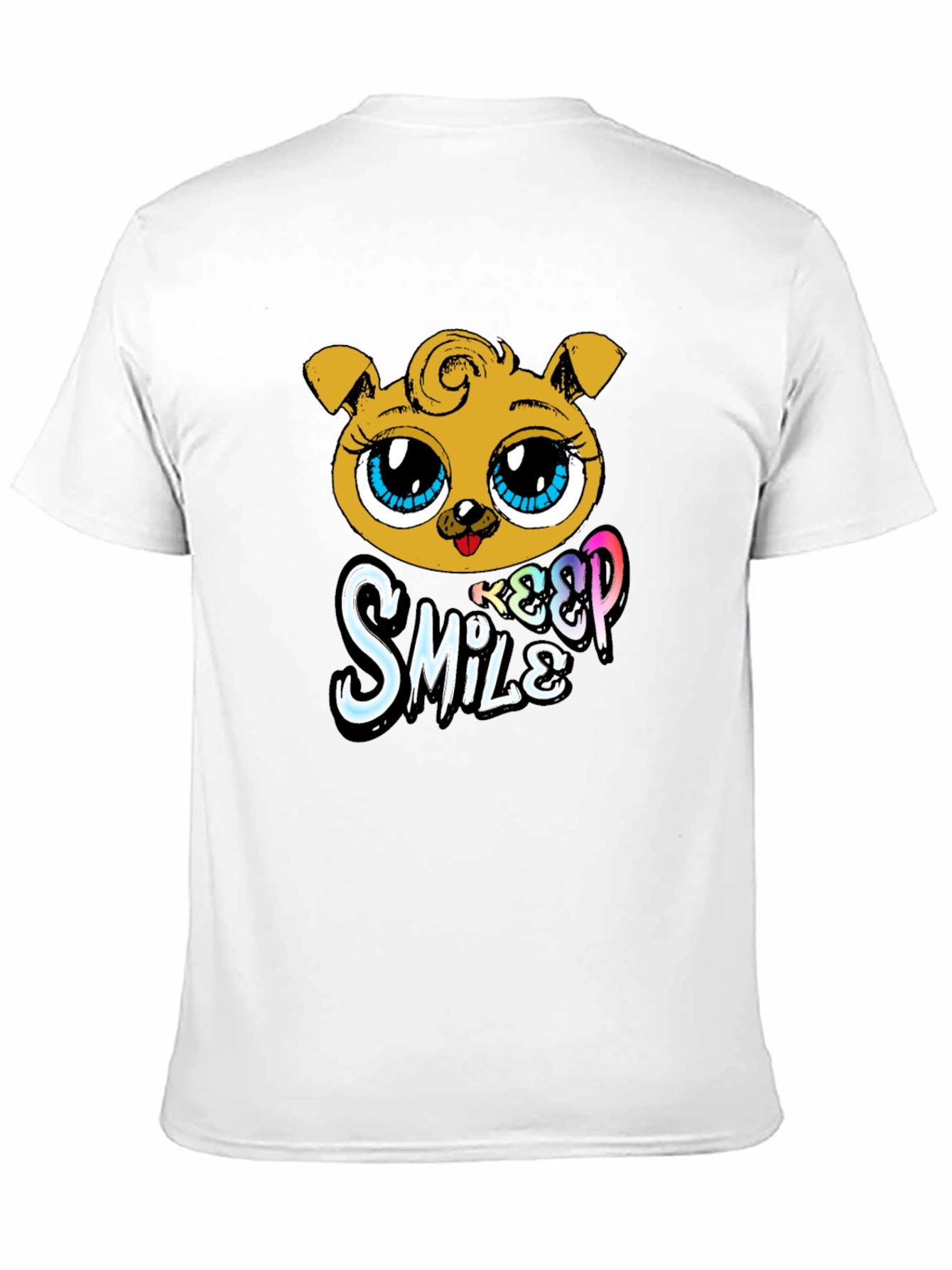 Cute Puppy Graphic Black T-Shirt