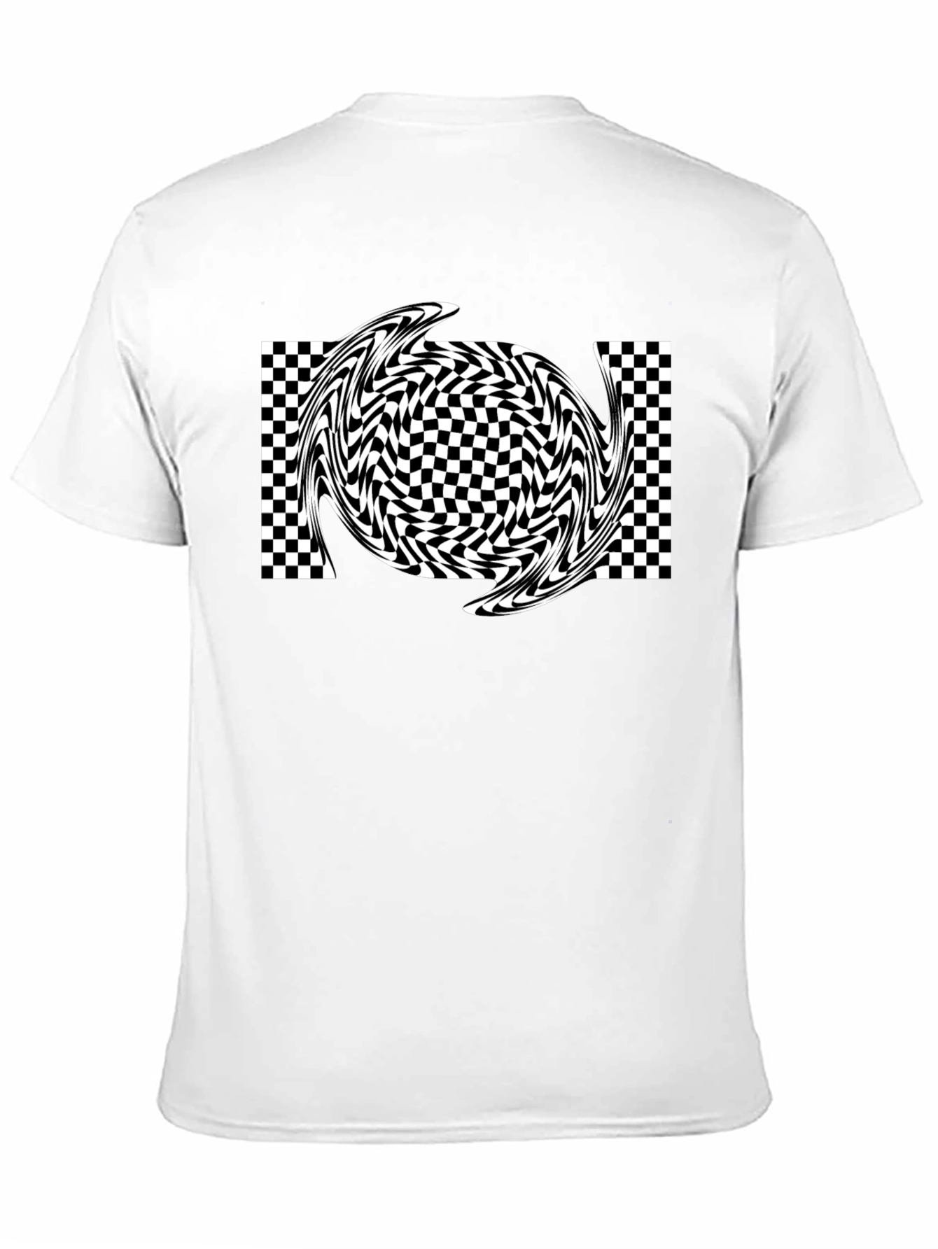 Optical Illusion Swirl Tee - Black