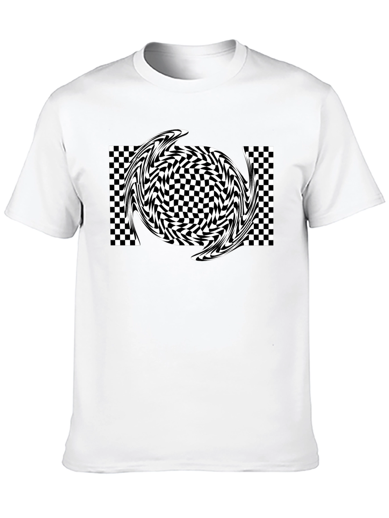 Optical Illusion Swirl Tee - Black