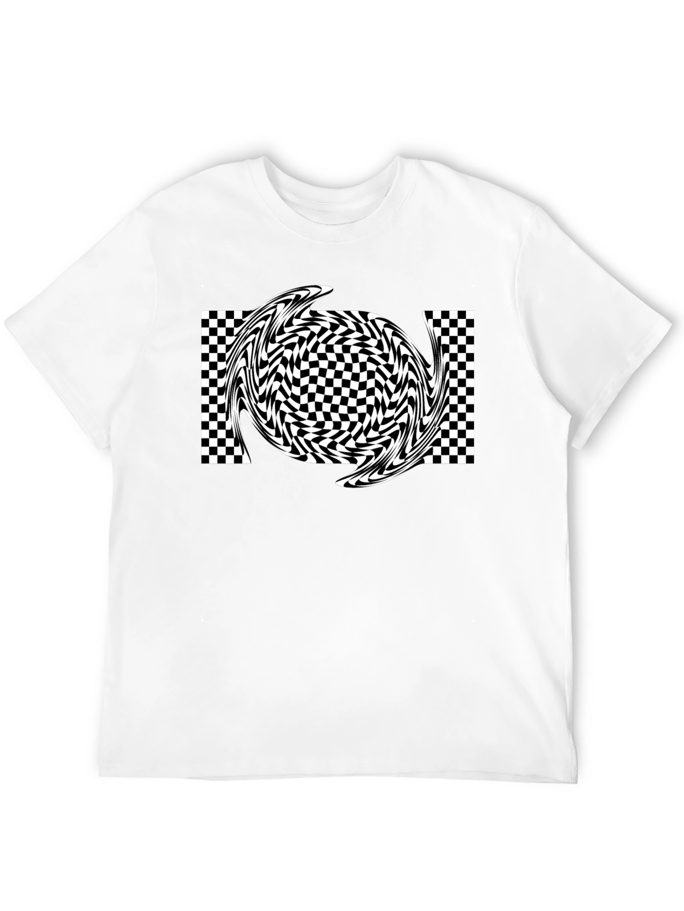 Optical Illusion Swirl Tee - Black